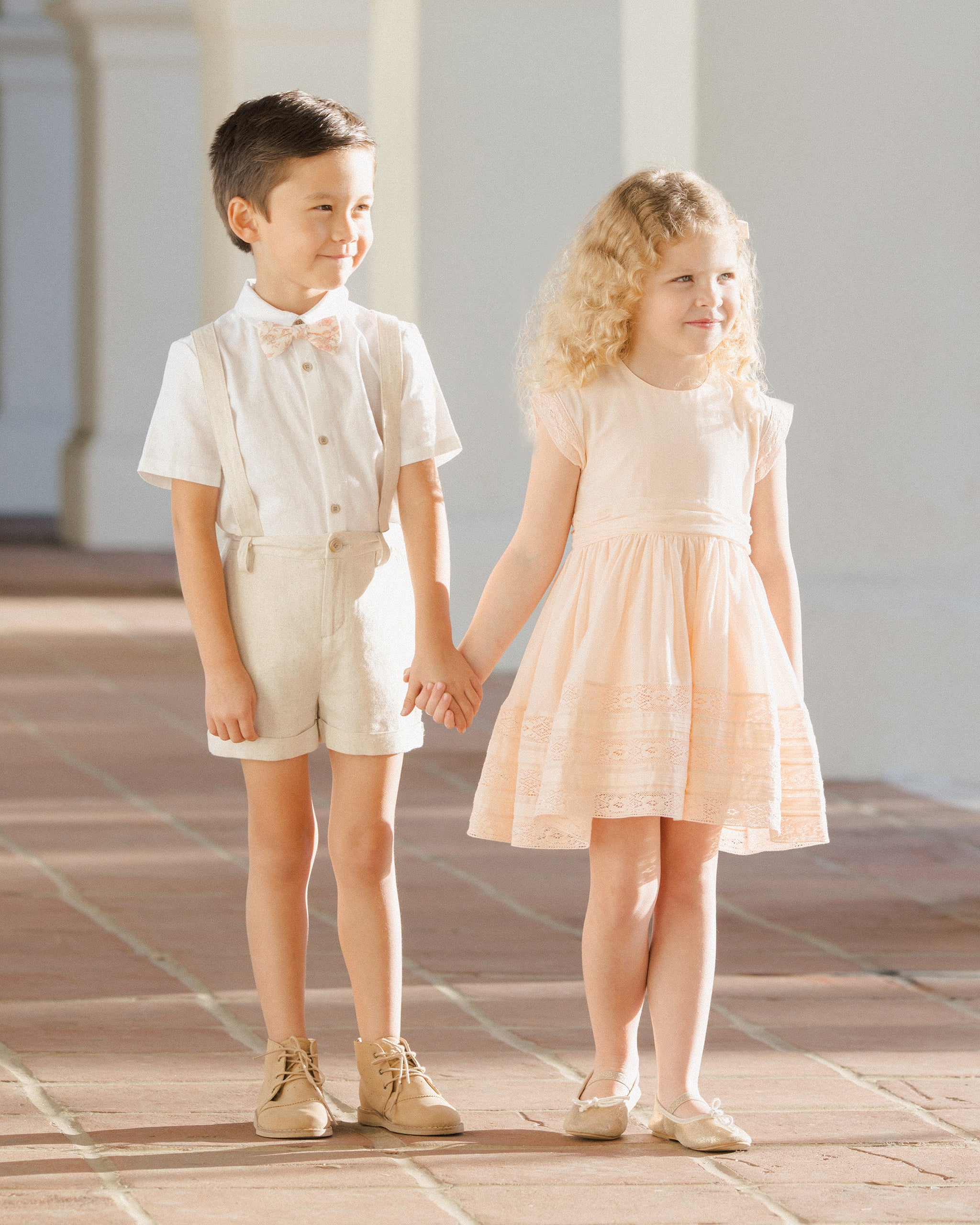 サスペンダーショート リネン