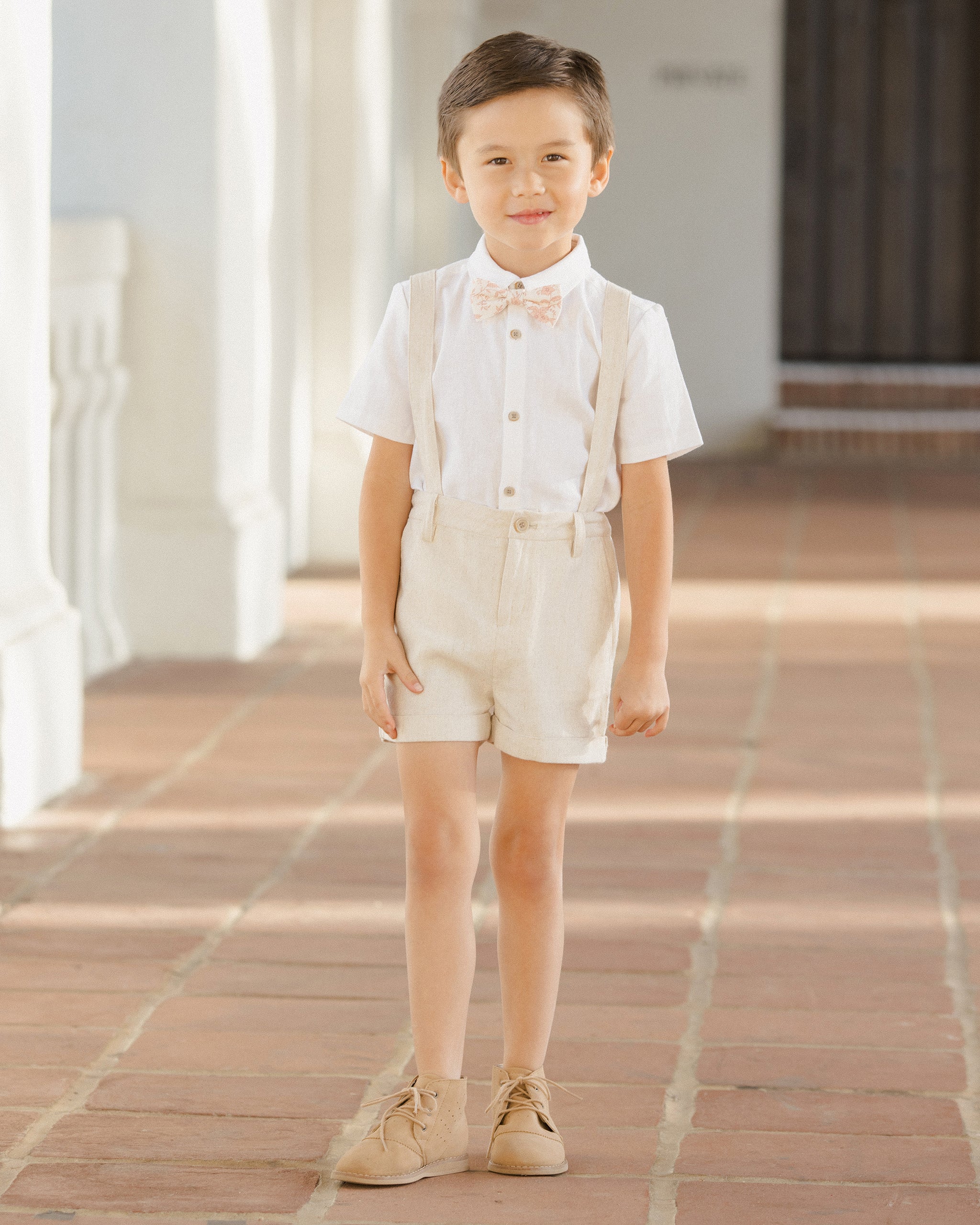 サスペンダーショート リネン