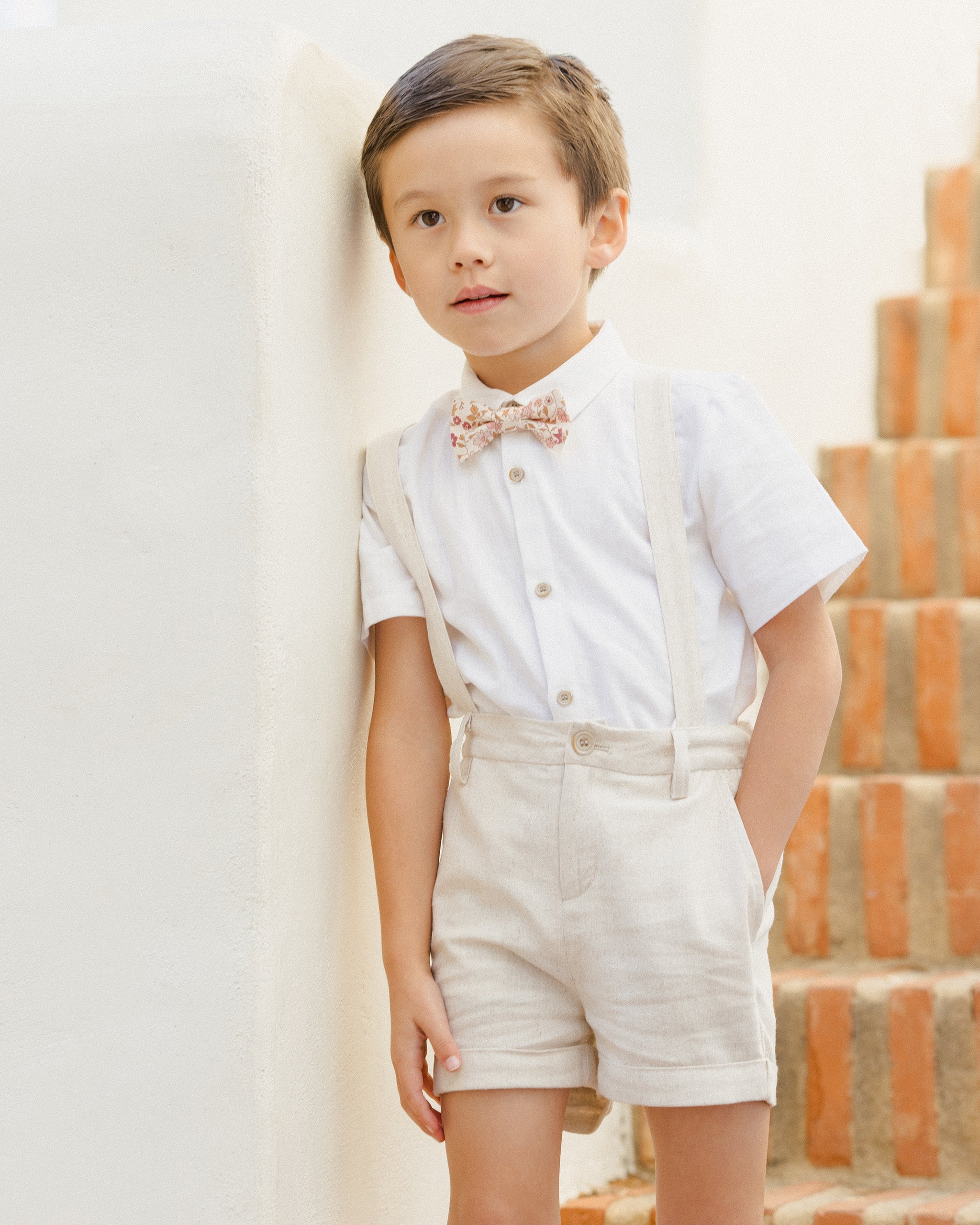 サスペンダーショート リネン