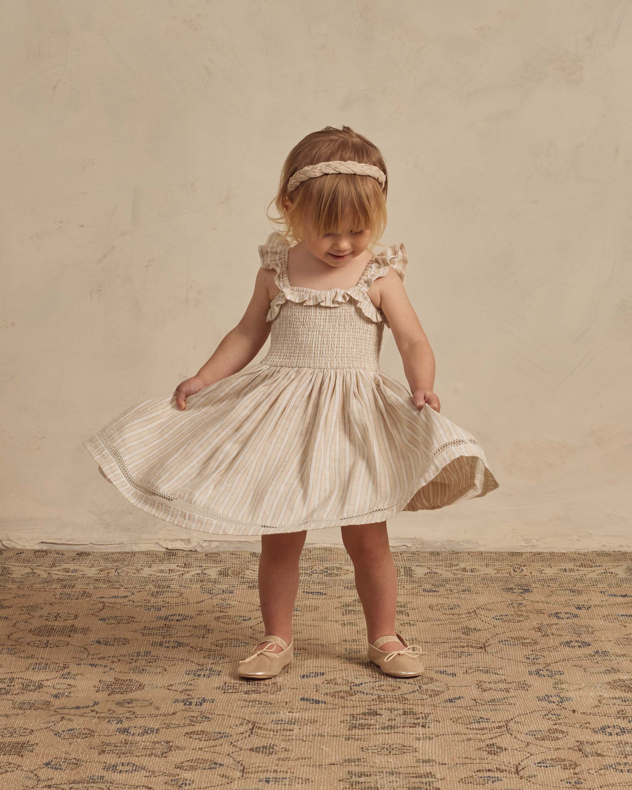Birdie Dress | Ecru / Cafe Stripe