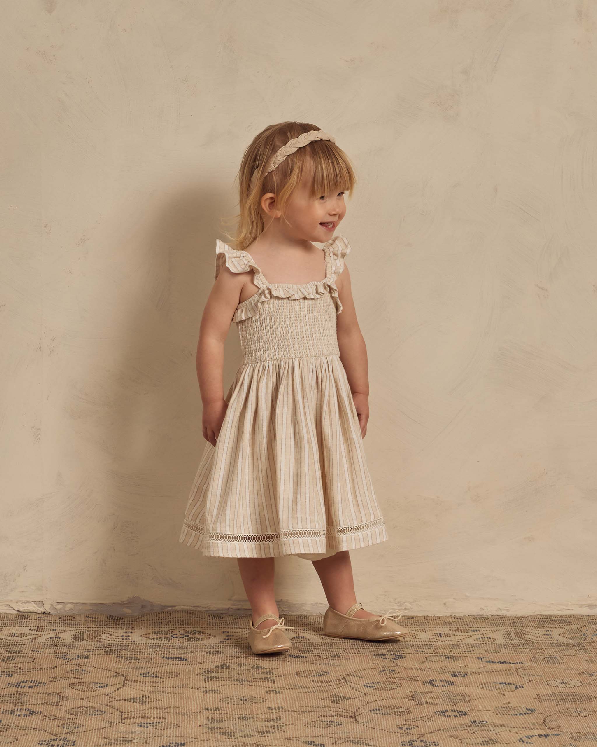 Birdie Dress | Ecru / Cafe Stripe
