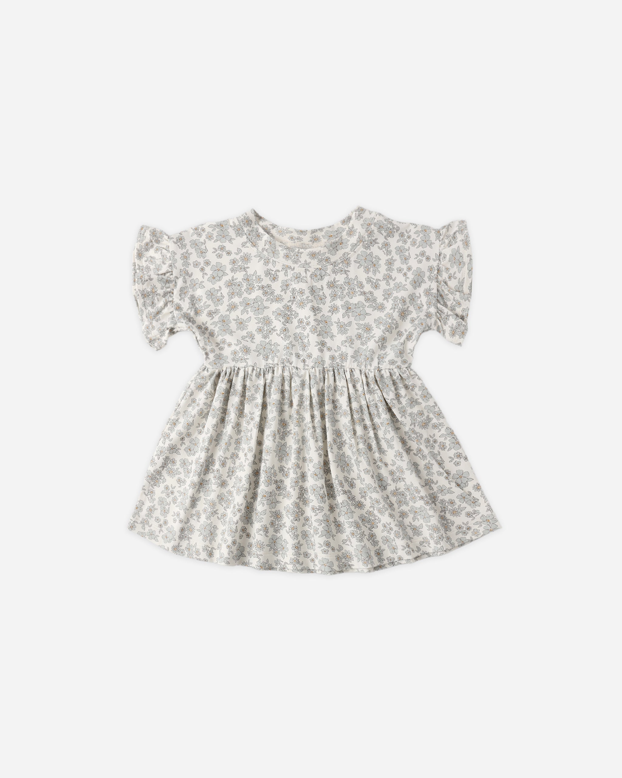 Bamboo Babydoll Dress Blue Floral – Quincy Mae