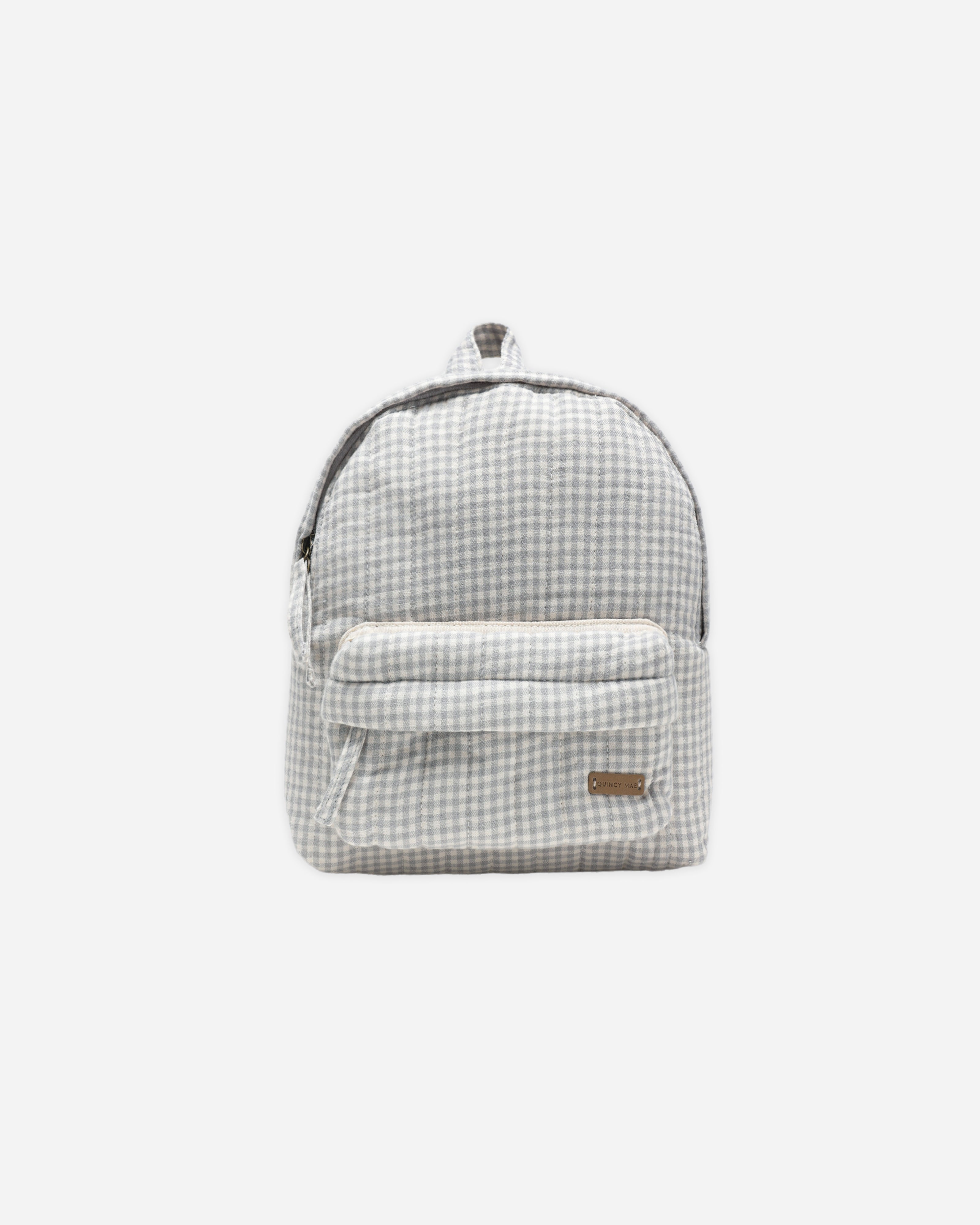 Mini Backpack || Blue Gingham – Quincy Mae