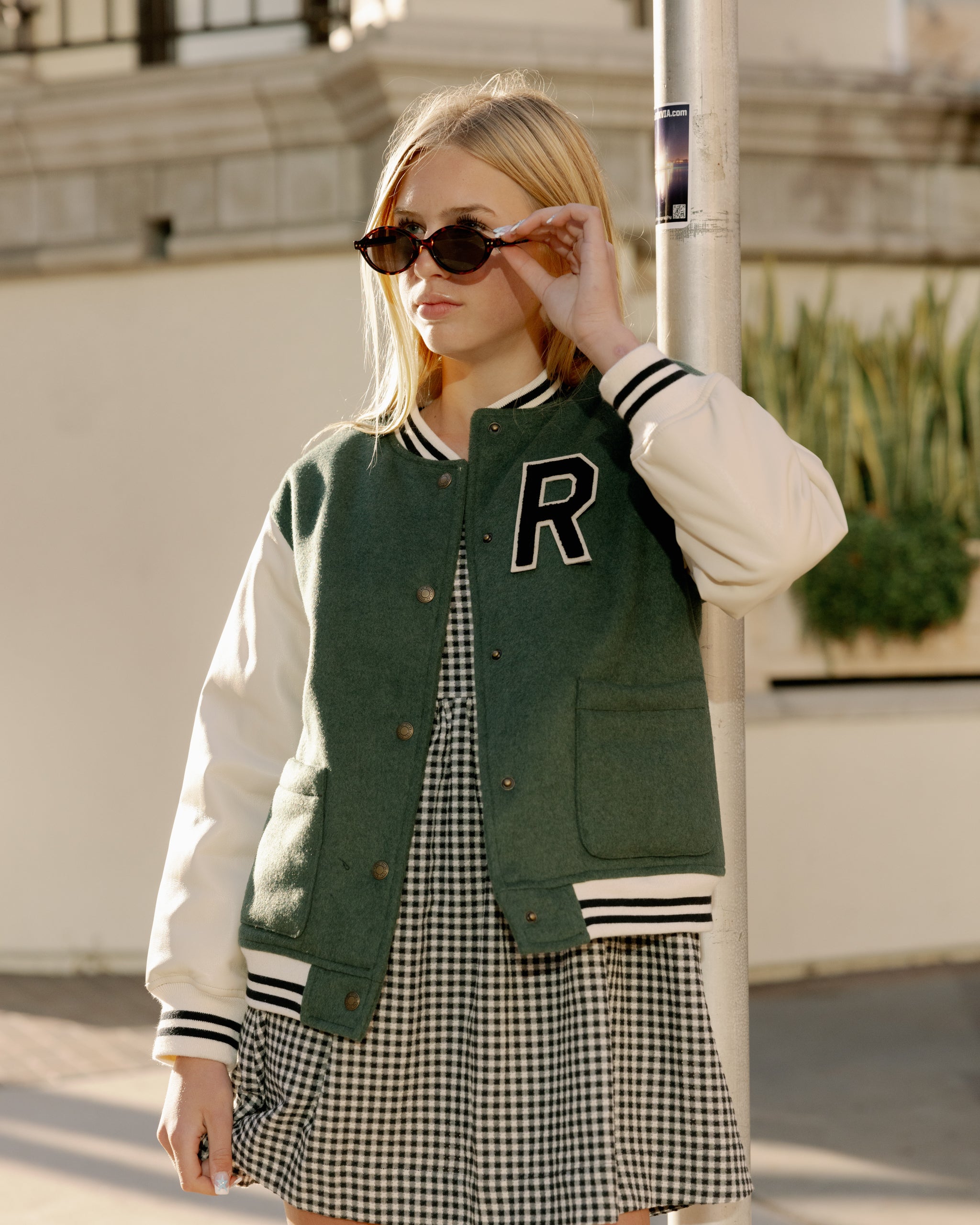 Rylee + Cru ライリーアンドクルー ベビー服 子供服  バーシティジャケット グリーン