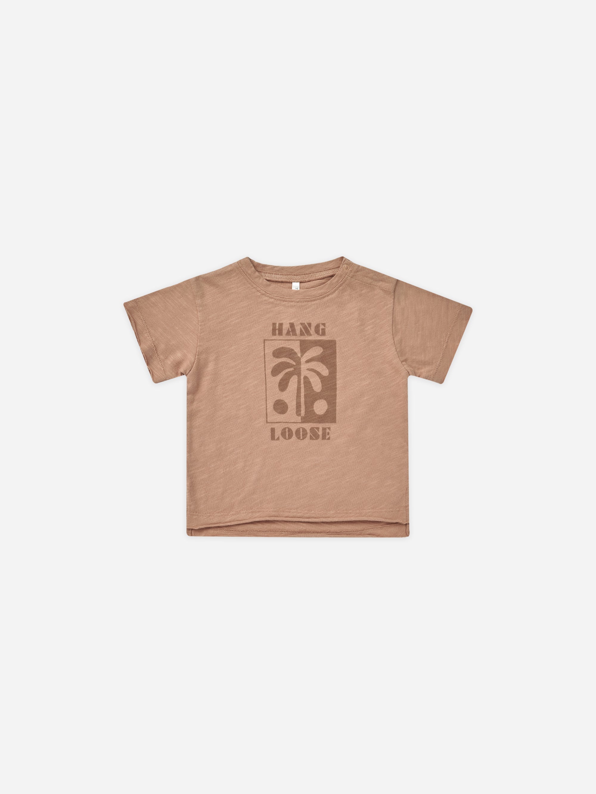 RYLEE AND CRU RAW EDGE TEE SANTORINI