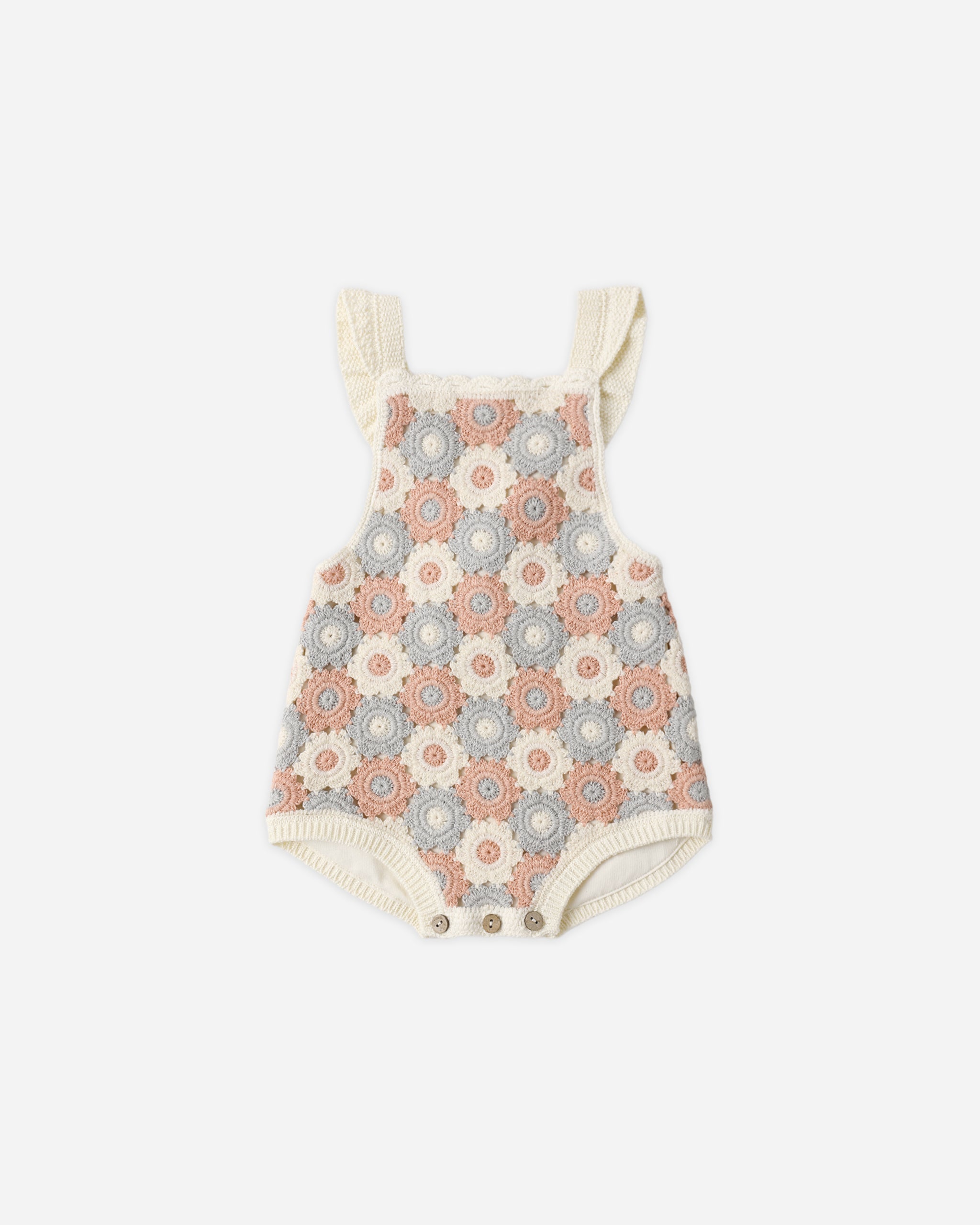 Crochet Romper Blue, Light Pink, Ivory – Rylee + Cru Japan