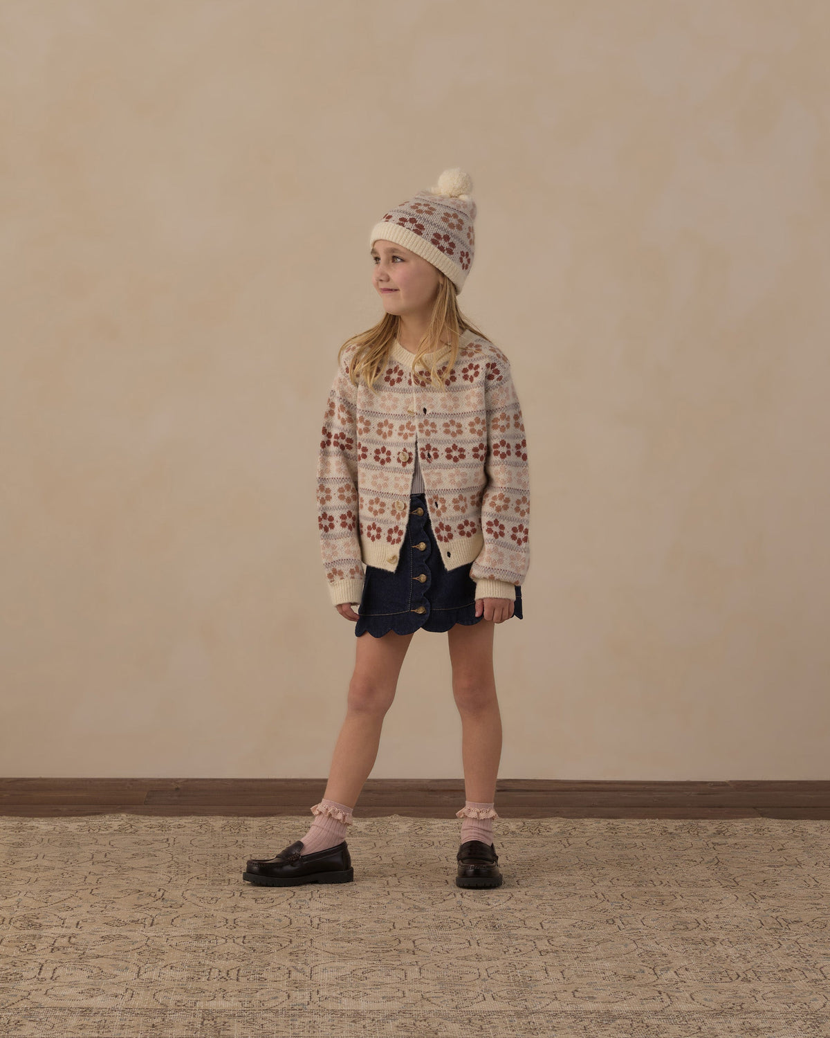 スキャロップミニスカート ダークインディゴ