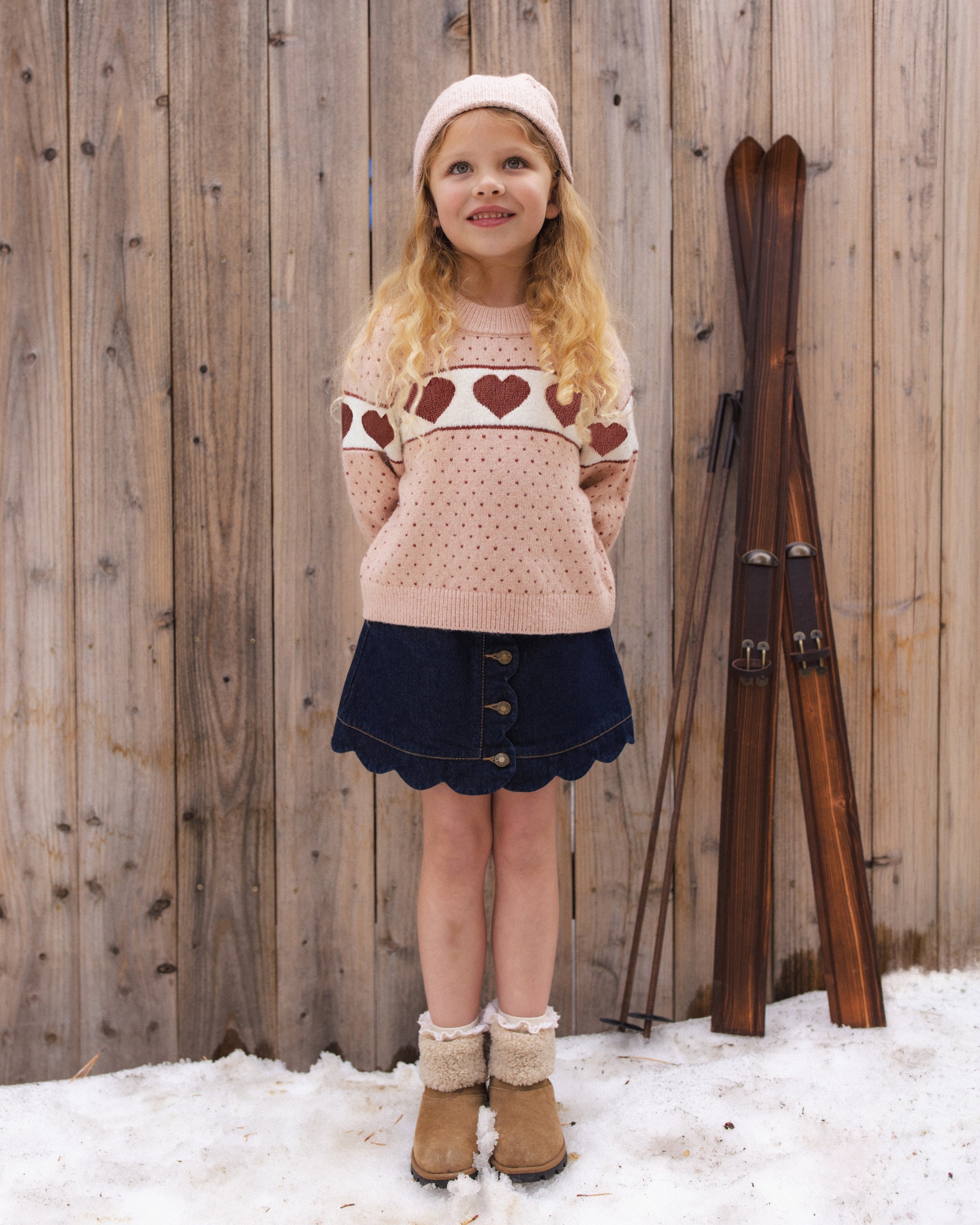 Scallop Mini Skirt Dark Indigo – Rylee + Cru Japan Scallop Mini Skirt Dark Indigo – Rylee + Cru Japan