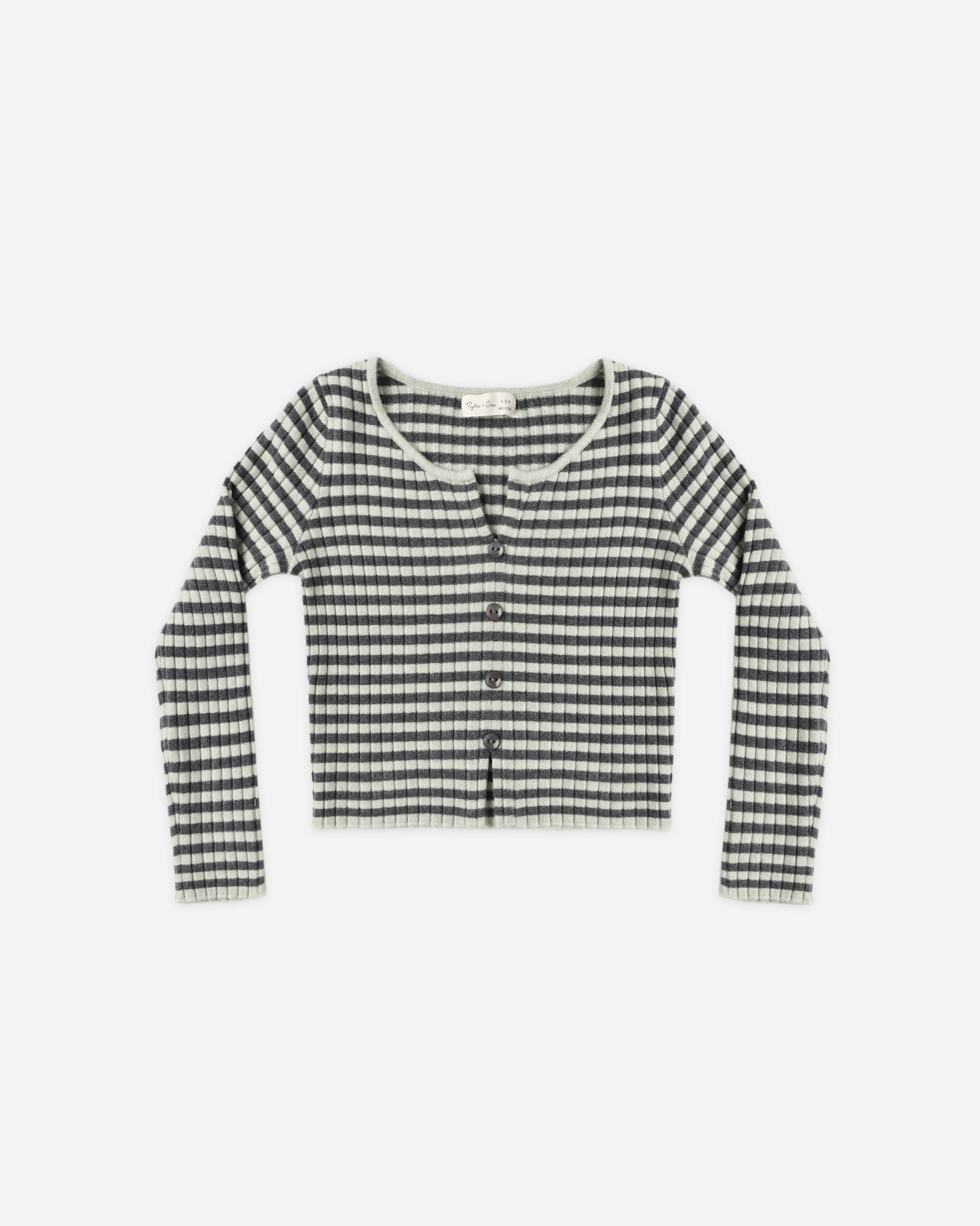 ロングスリーブニットTシャツ ミッドナイトストライプ