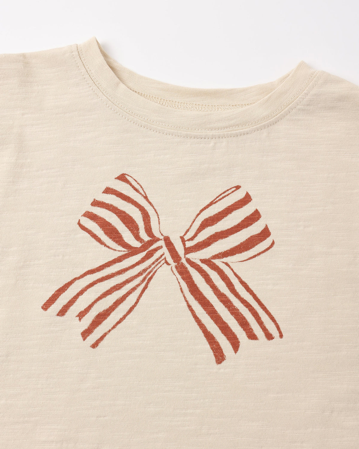 フリルロングスリーブTシャツ ボウ