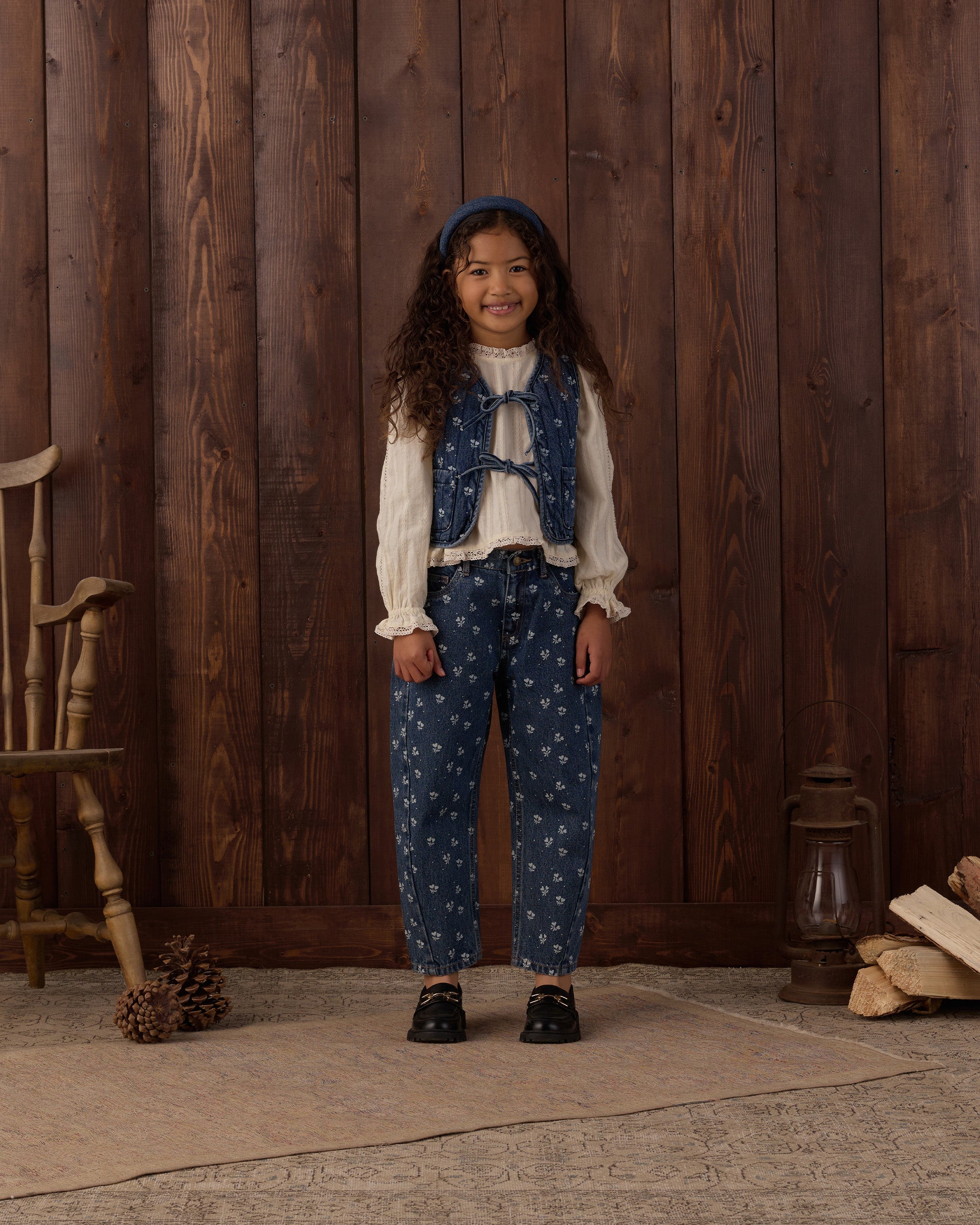 Denim Vest Heart Ditsy – Rylee + Cru Japan
