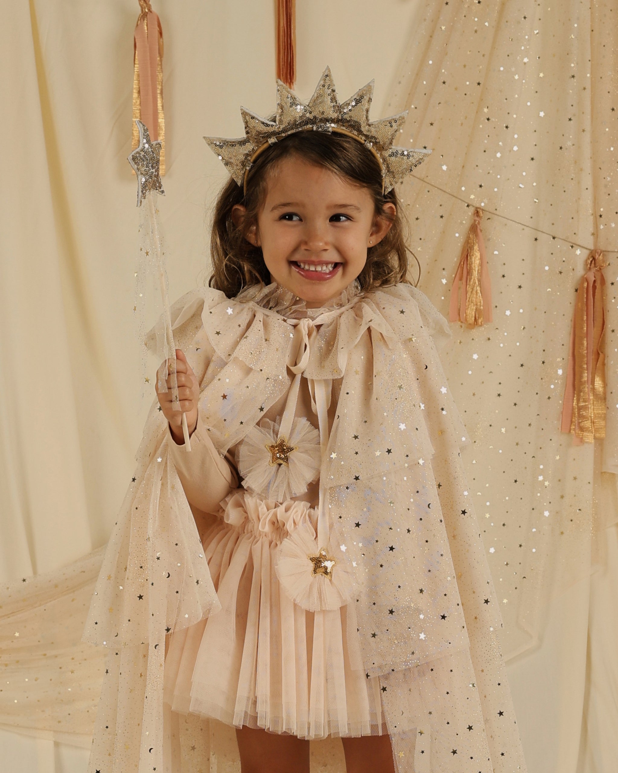 Tulle Cape || Champagne Stars – Noralee Tulle Cape || Champagne Stars – Noralee