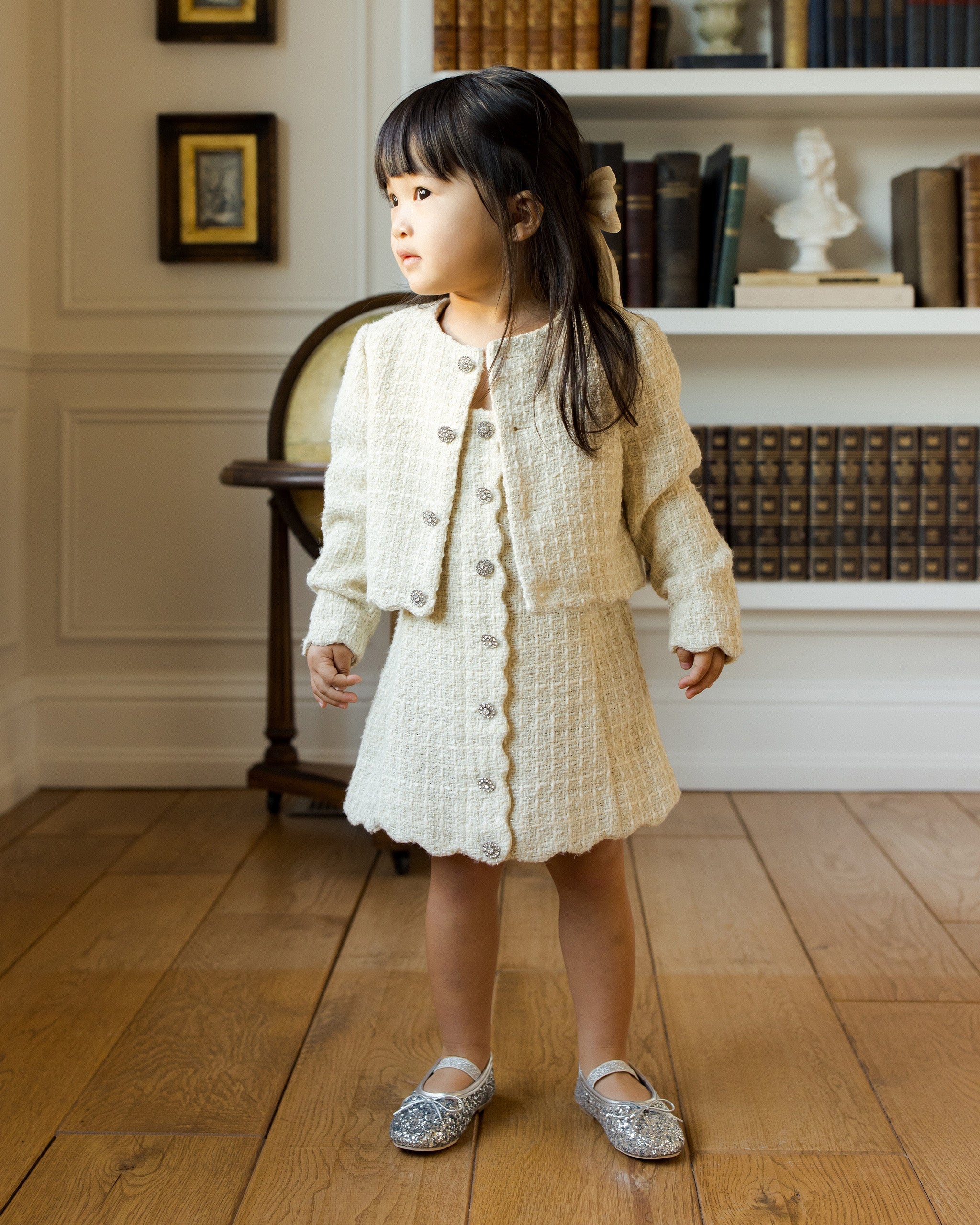 Rylee + Cru ライリーアンドクルー ベビー服 子供服  ツイードジャケット　エクリュ