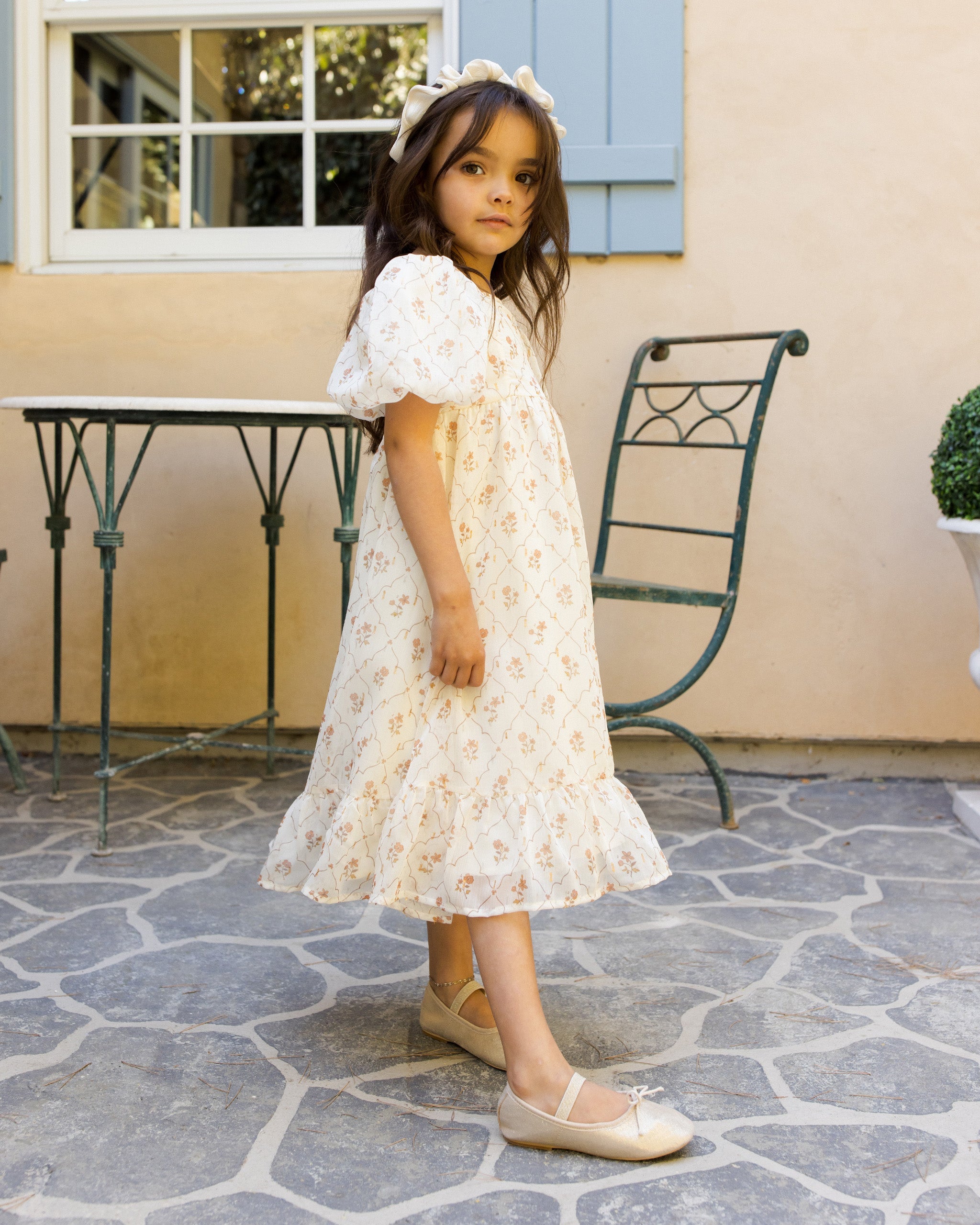 Rylee + Cru ライリーアンドクルー ベビー服 子供服  ギャザーヘッドバンド　エクリュ
