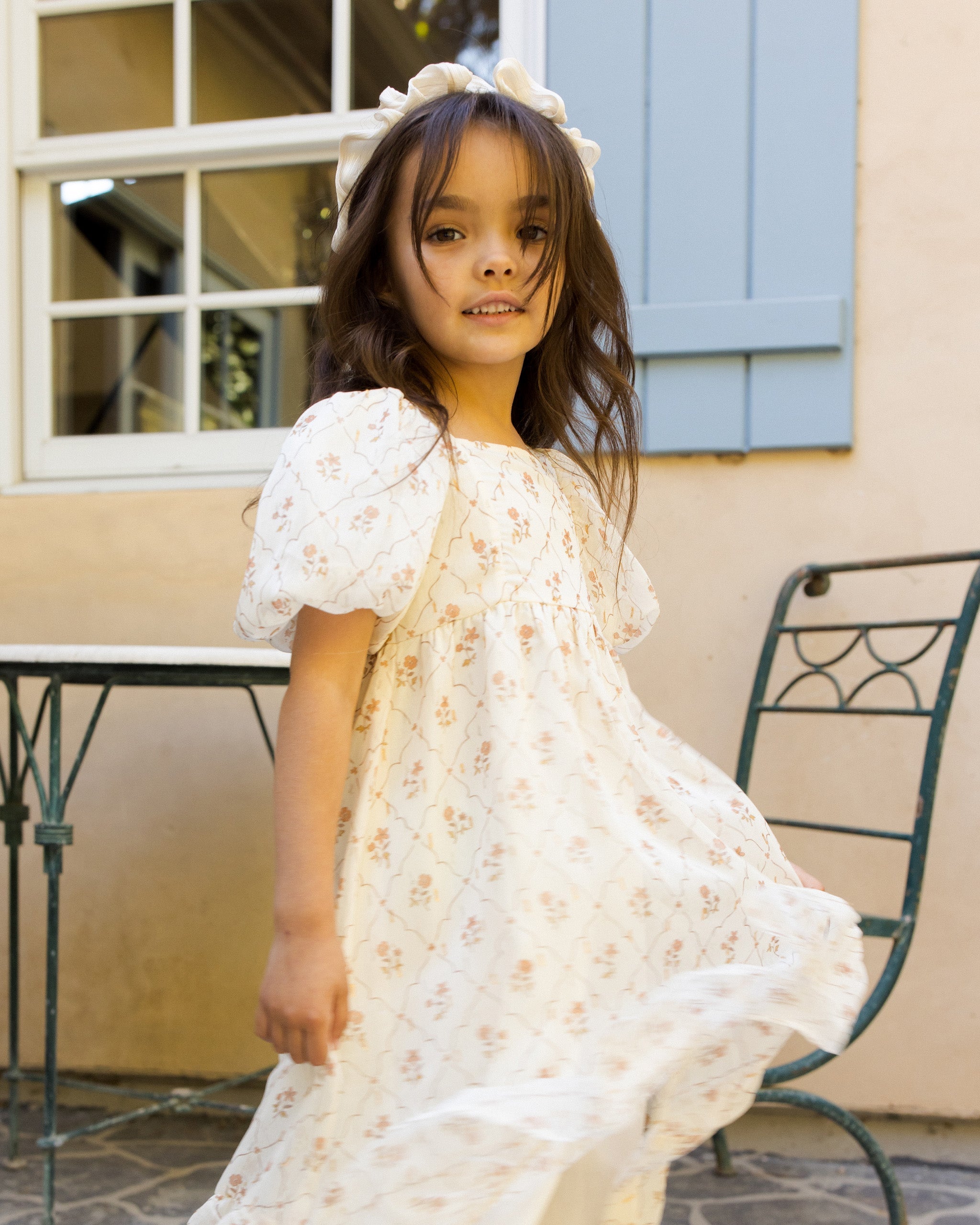 Rylee + Cru ライリーアンドクルー ベビー服 子供服  ギャザーヘッドバンド　エクリュ