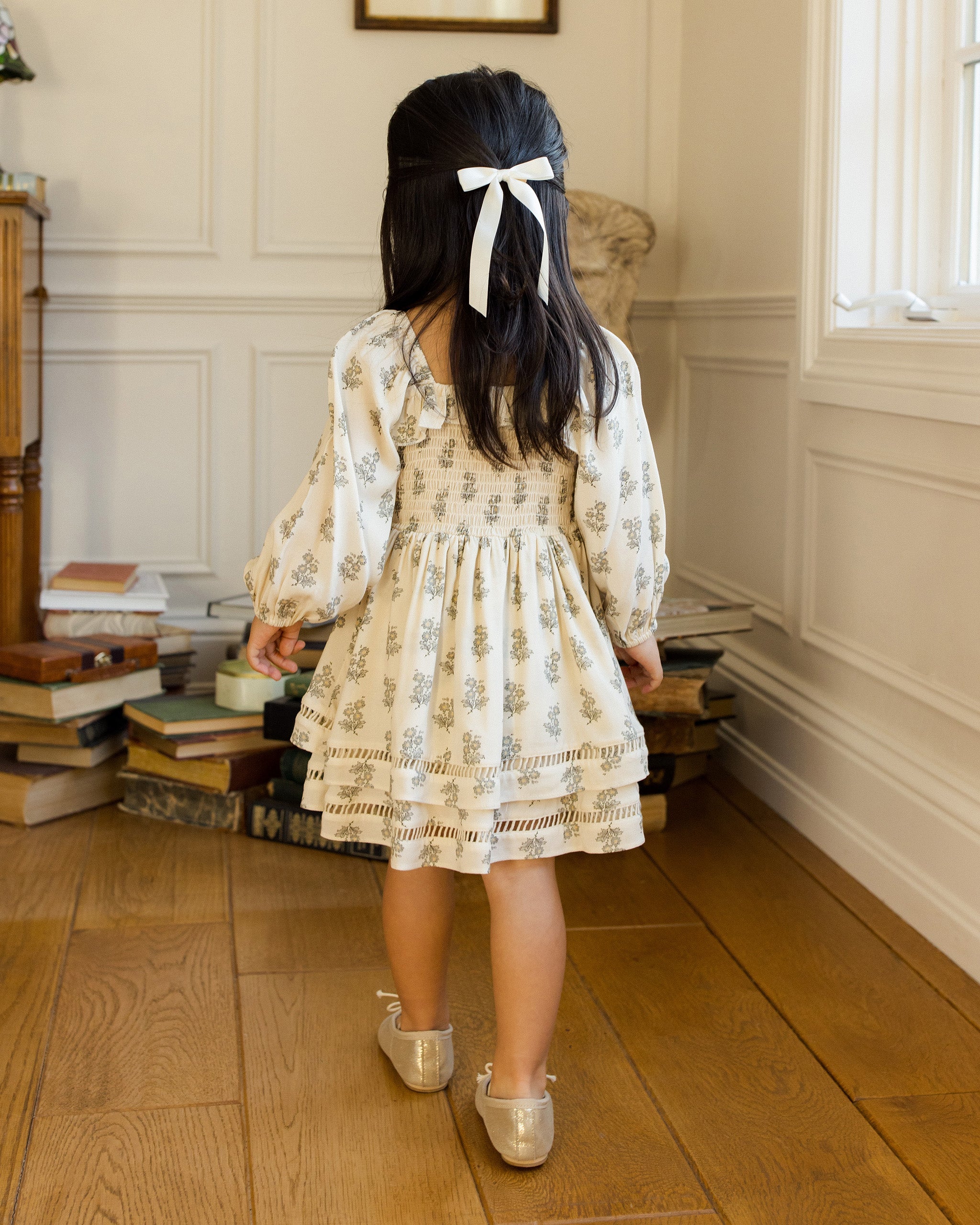Rylee + Cru ライリーアンドクルー ベビー服 子供服  サテンリボンボウ　アイボリー　ローズ　ラズベリー