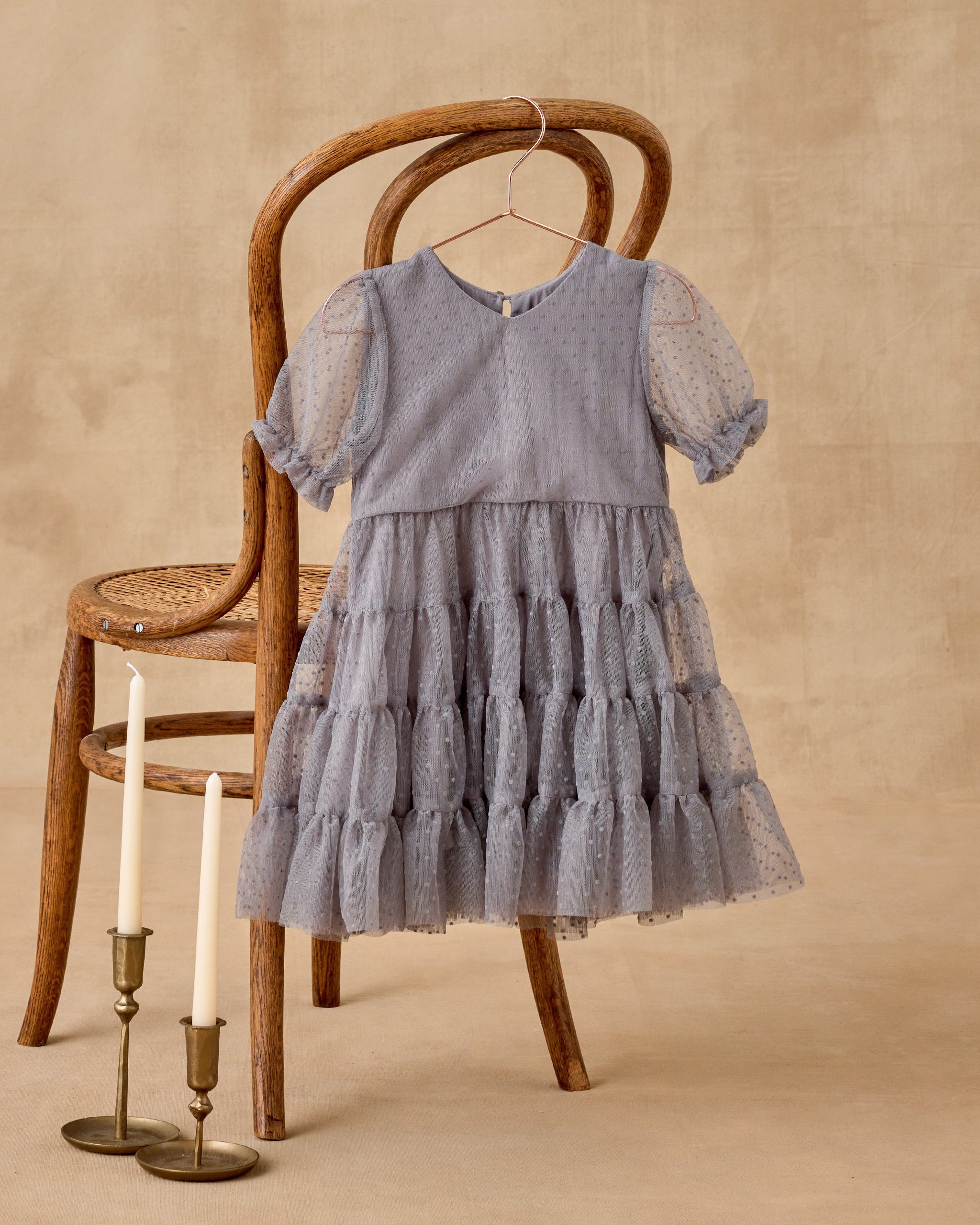 Rylee + Cru ライリーアンドクルー ベビー服 子供服  ドッティドレス　フレンチブルー