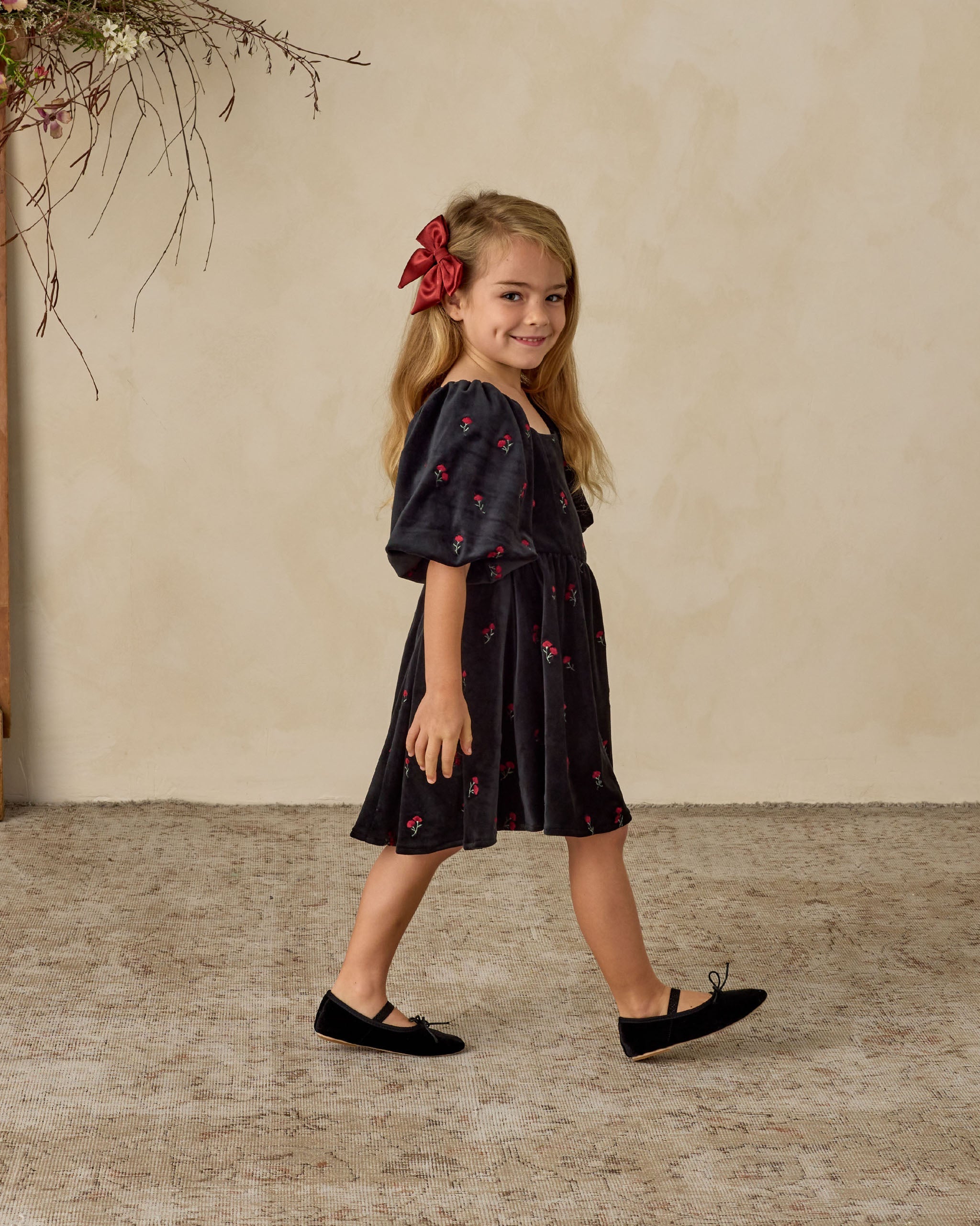 Rylee + Cru ライリーアンドクルー ベビー服 子供服  ニーナドレス　ベルベットフローラル