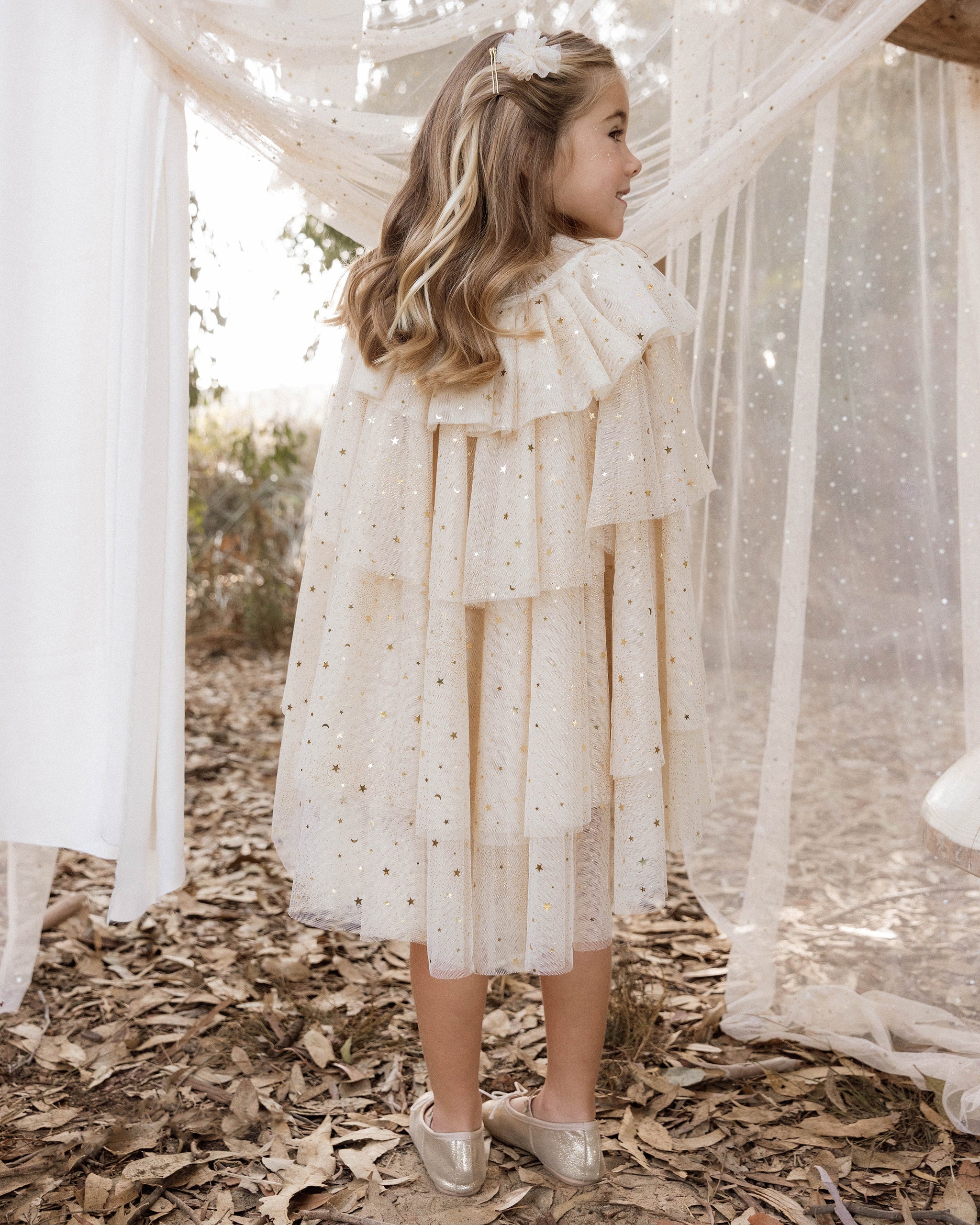 Rylee + Cru ライリーアンドクルー ベビー服 子供服  フラッターチュールクリップ　シャンパンスター