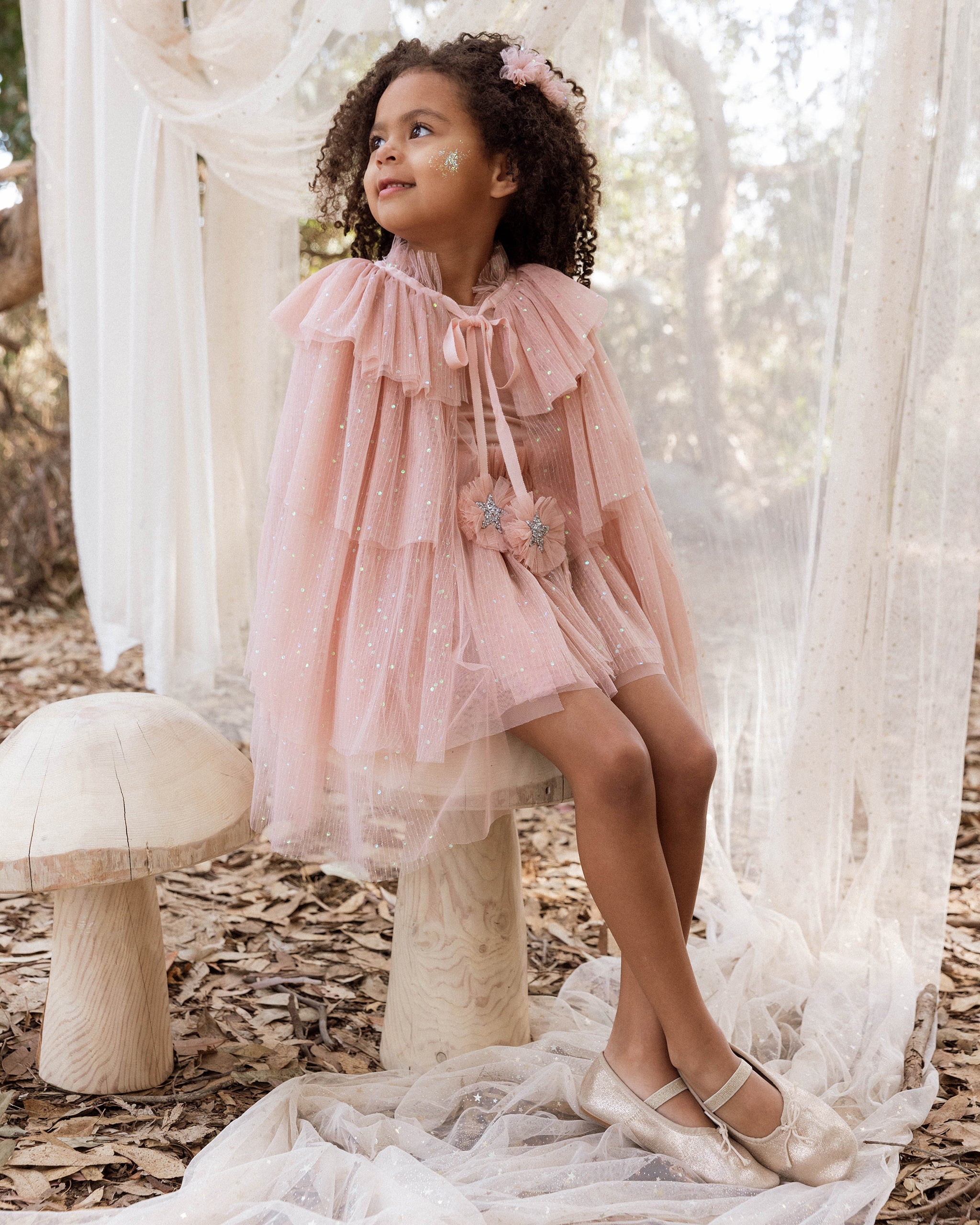 Rylee + Cru ライリーアンドクルー ベビー服 子供服  フラッターチュールクリップ　ローズ