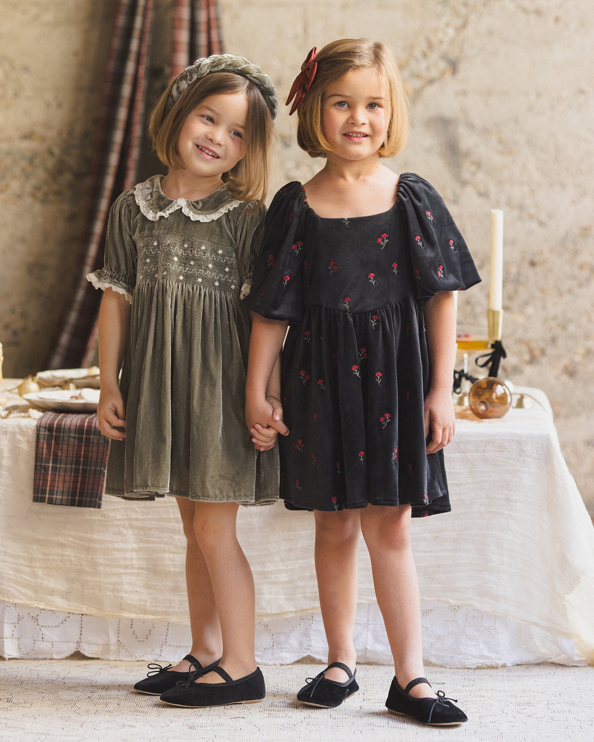 Rylee + Cru ライリーアンドクルー ベビー服 子供服  ニーナドレス　ベルベットフローラル