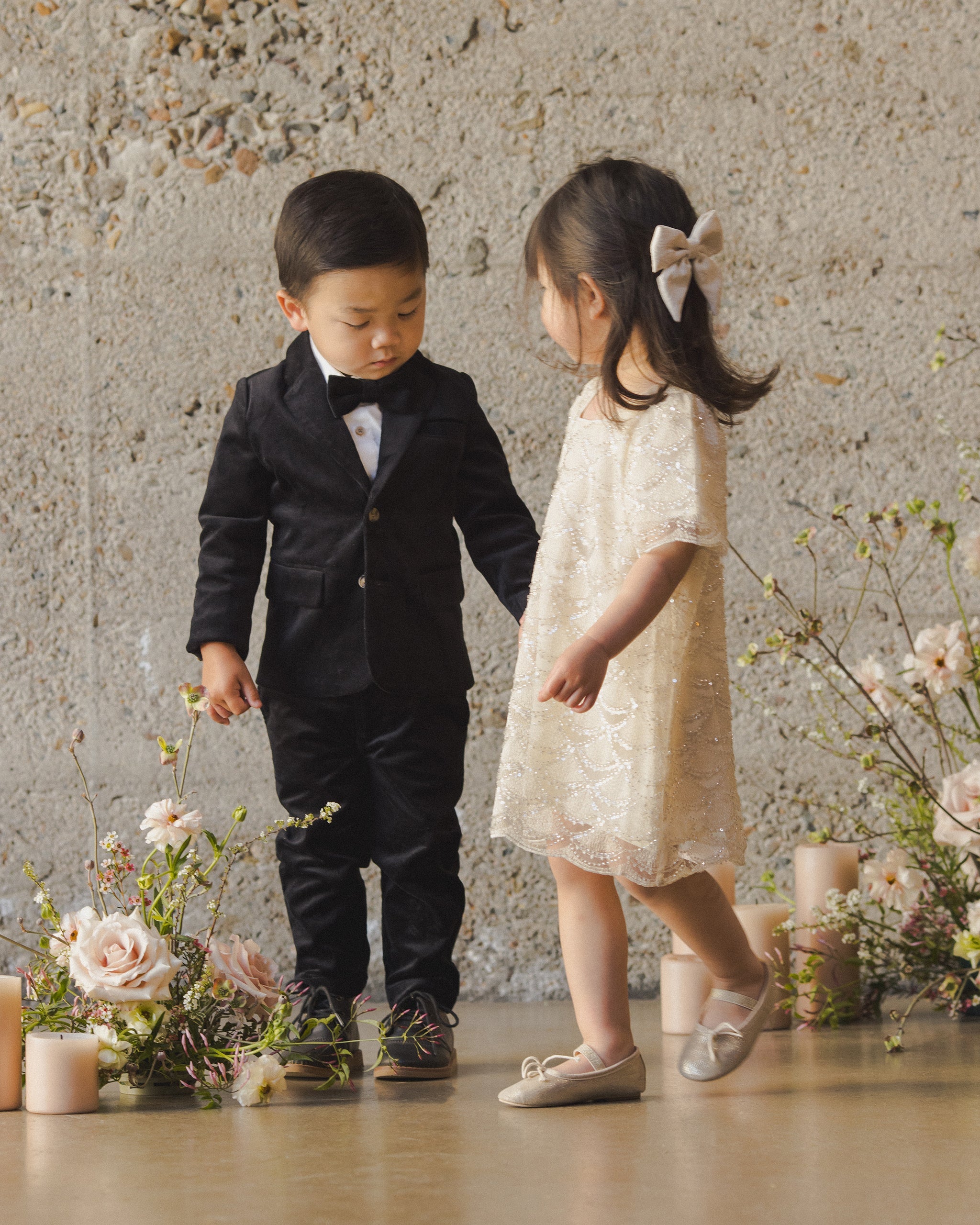 Rylee + Cru ライリーアンドクルー ベビー服 子供服  デイジードレス　シルバーメタリック