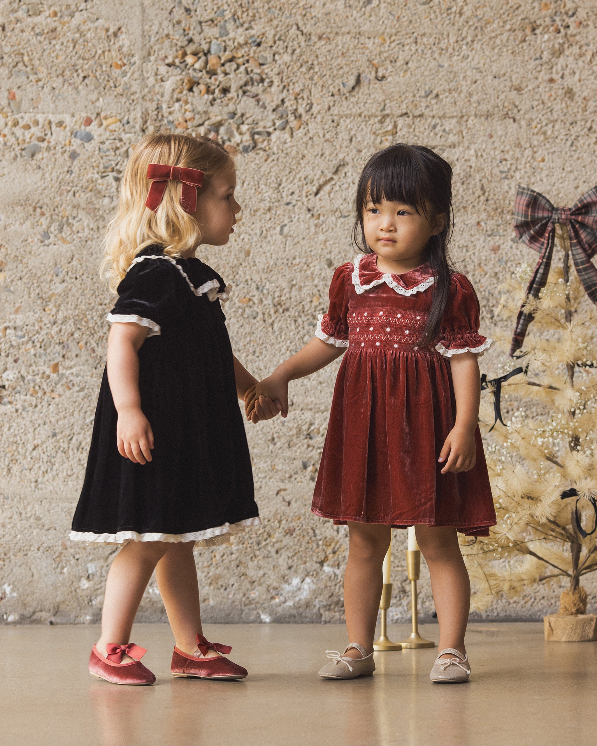 Rylee + Cru ライリーアンドクルー ベビー服 子供服  ベルベットボウ　ルビー