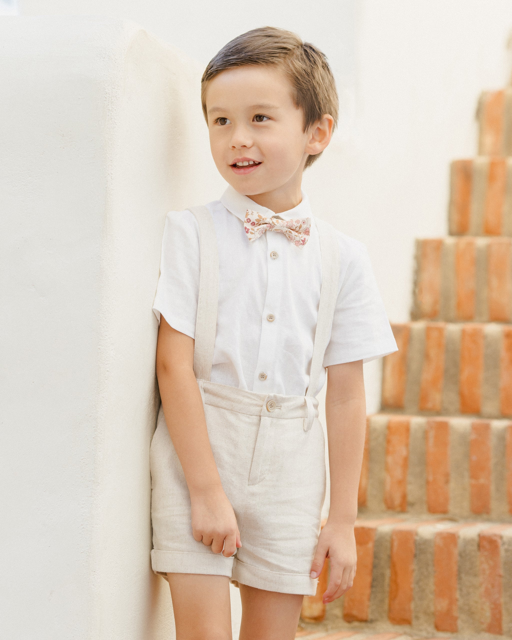 サスペンダーショート リネン