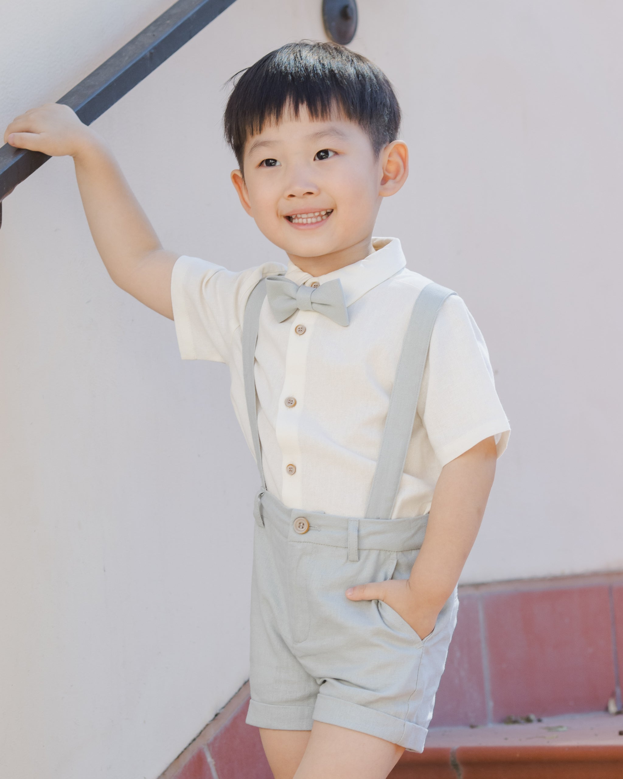 Rylee + Cru ライリーアンドクルー ベビー服 子供服 サスペンダーショート　ミスト