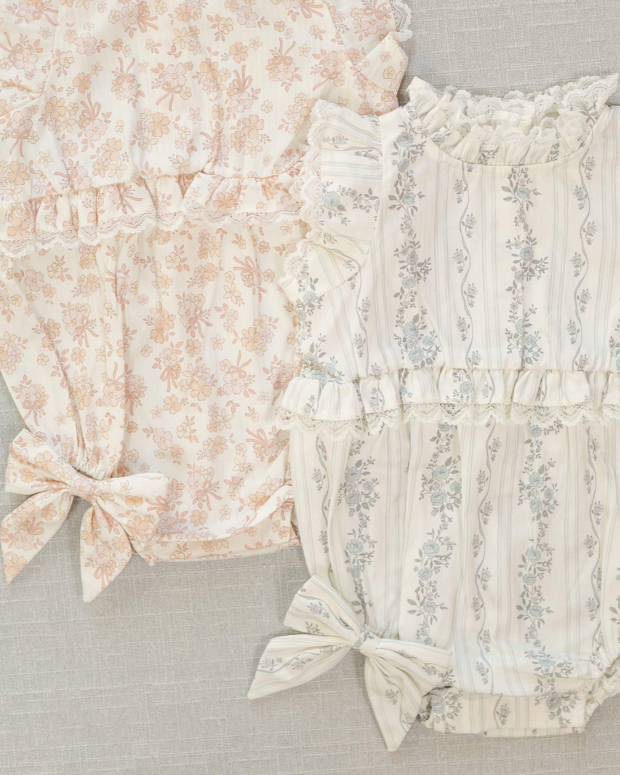 Rylee + Cru ライリーアンドクルー ベビー服 子供服 ノラ ボウ　フレンチ フローラル ストライプ