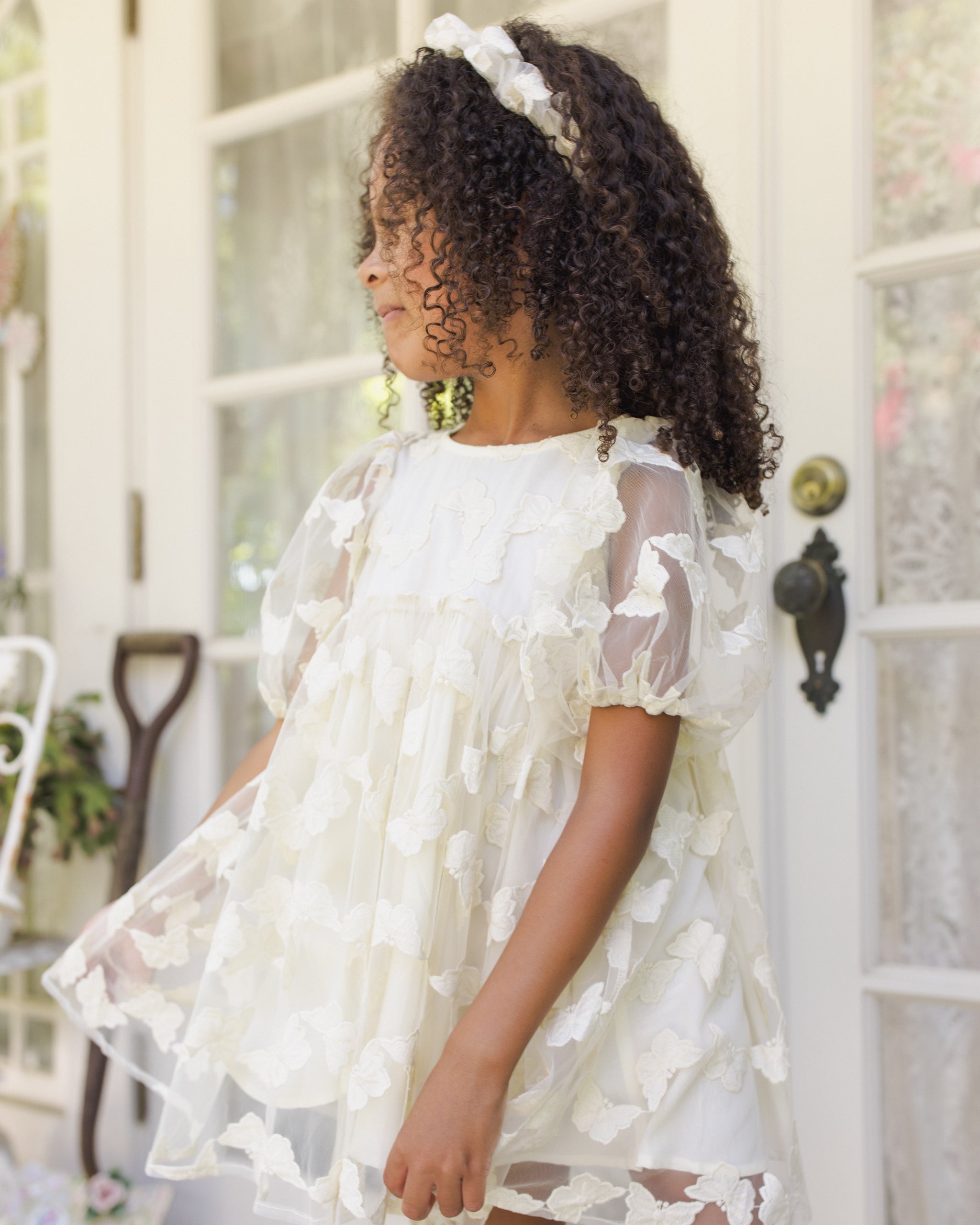 Rylee + Cru ライリーアンドクルー ベビー服 子供服 ギャザーヘッドバンド　ナチュラル
