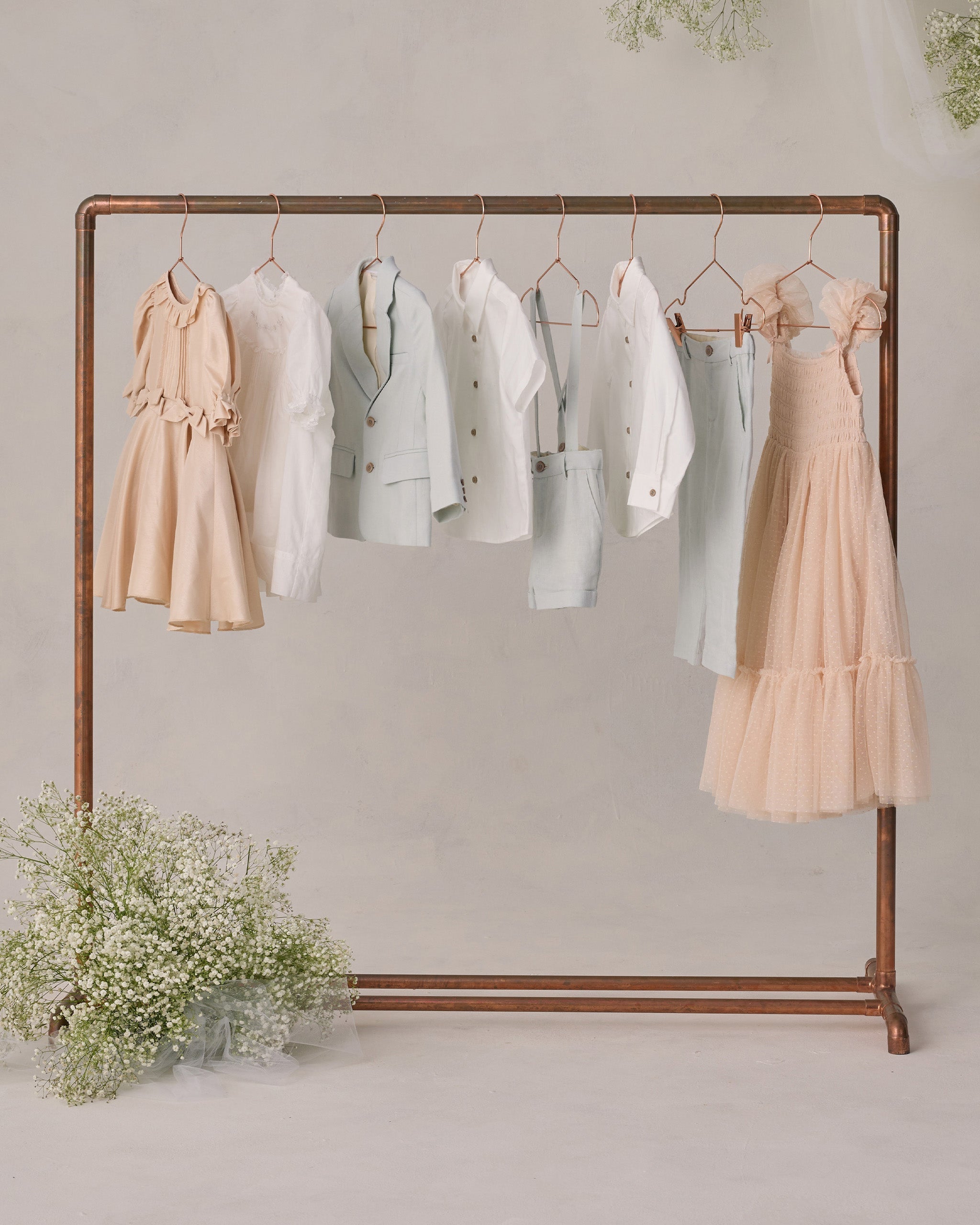 Rylee + Cru ライリーアンドクルー ベビー服 子供服 サスペンダーショート　ミスト