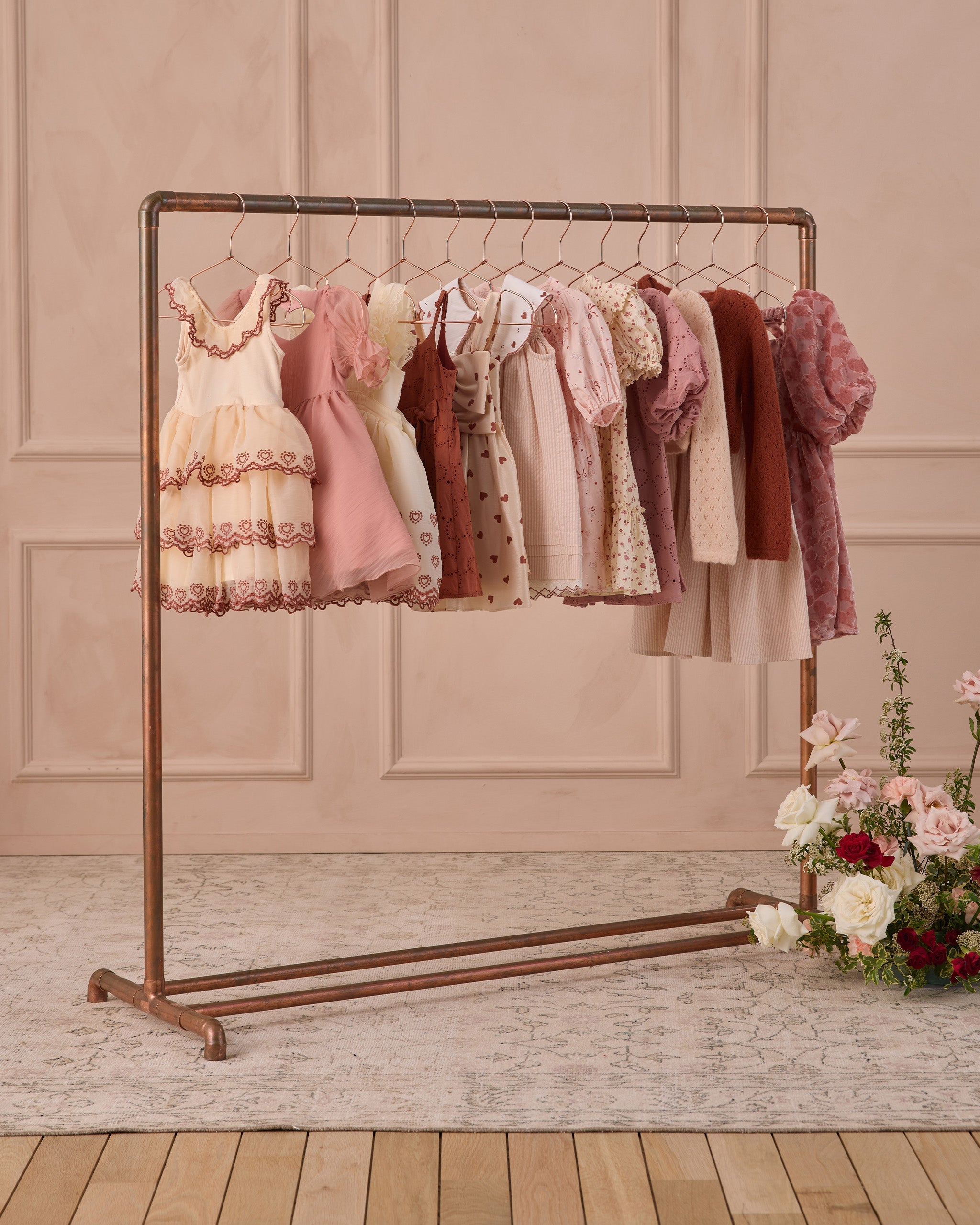 Rylee + Cru ライリーアンドクルー ベビー服 子供服 シンディドレス　レッドハーツ