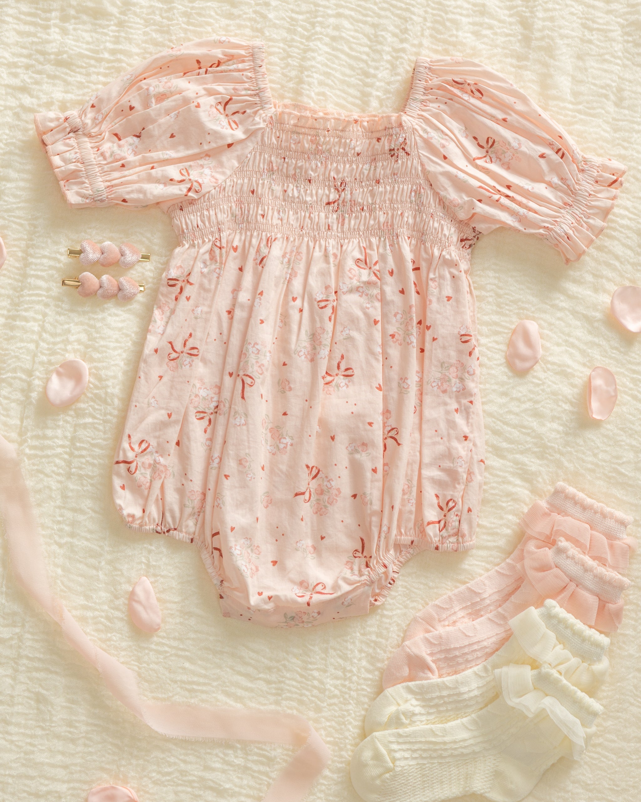 Rylee + Cru ライリーアンドクルー ベビー服 子供服 フリルソックス　アイボリー、ブラッシュ