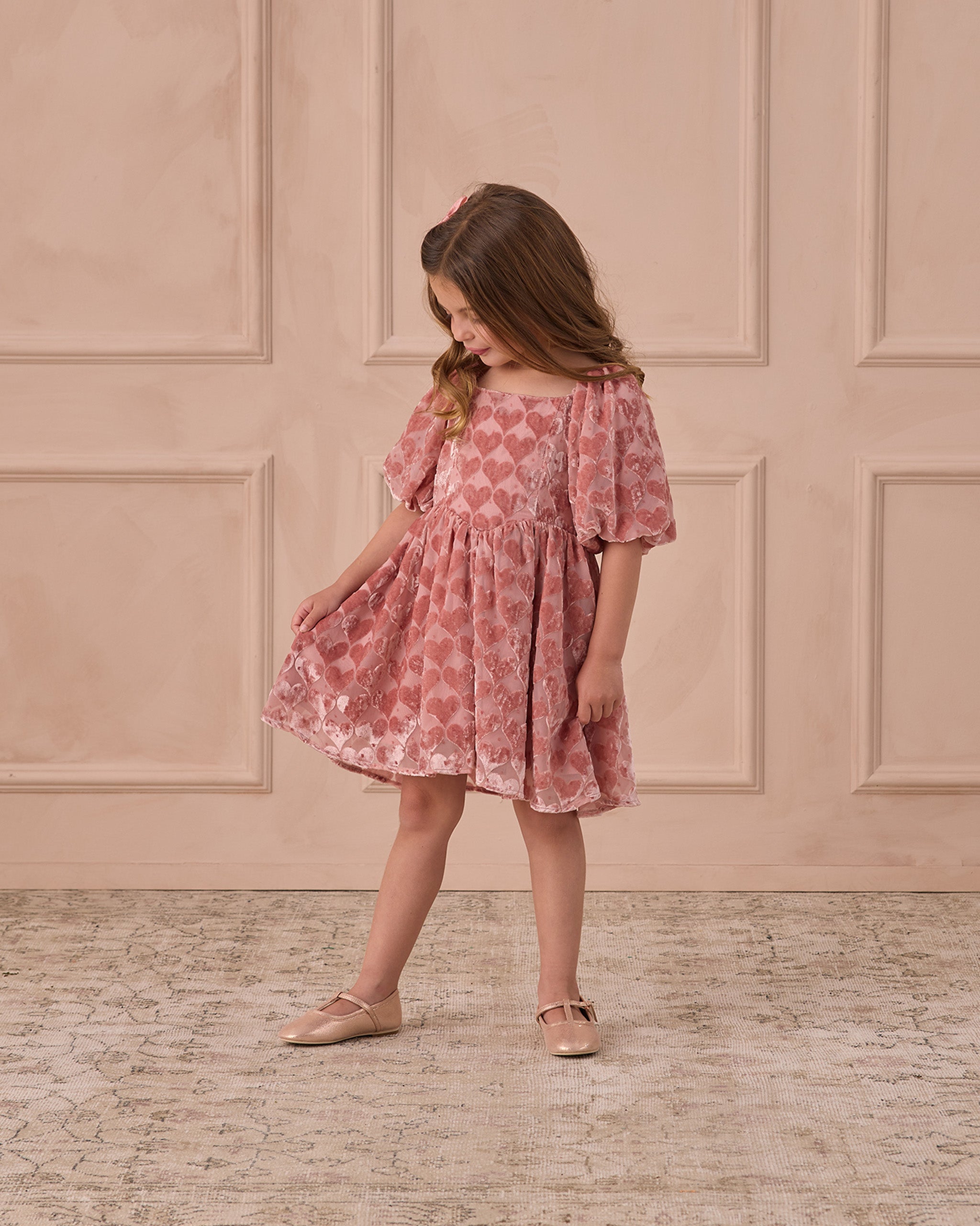 Rylee + Cru ライリーアンドクルー ベビー服 子供服 ニーナドレス　リップスティックハーツ