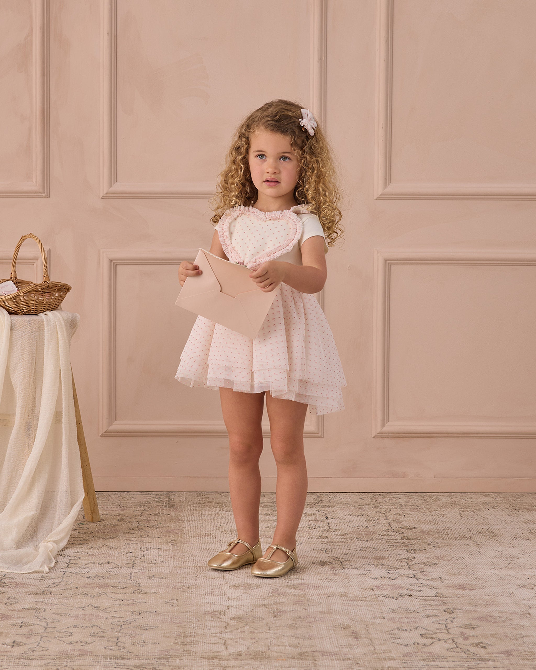 Rylee + Cru ライリーアンドクルー ベビー服 子供服 フラッターチュールクリップ　レッドハーツ