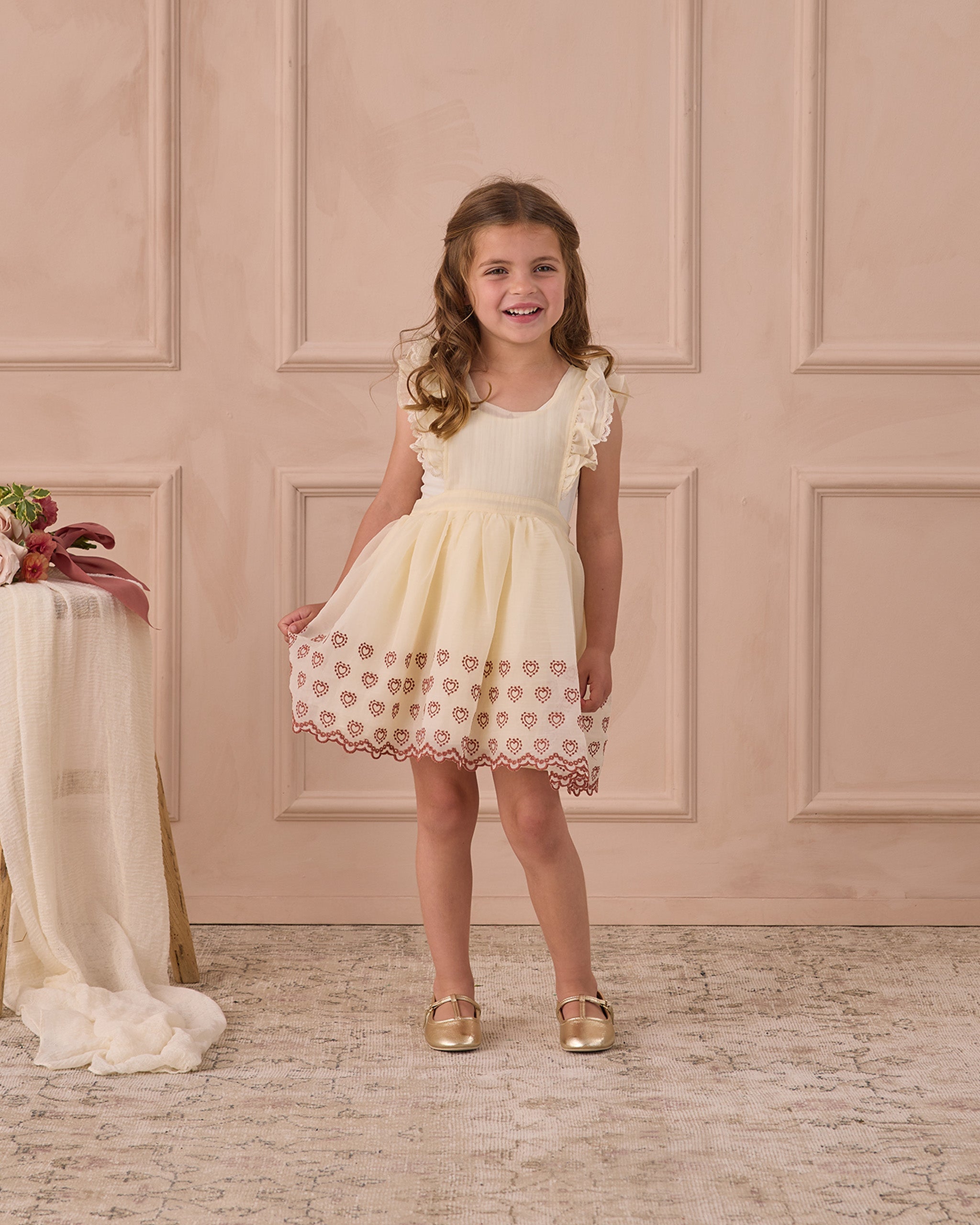 Rylee + Cru ライリーアンドクルー ベビー服 子供服 プロヴァンスドレス　アイボリー