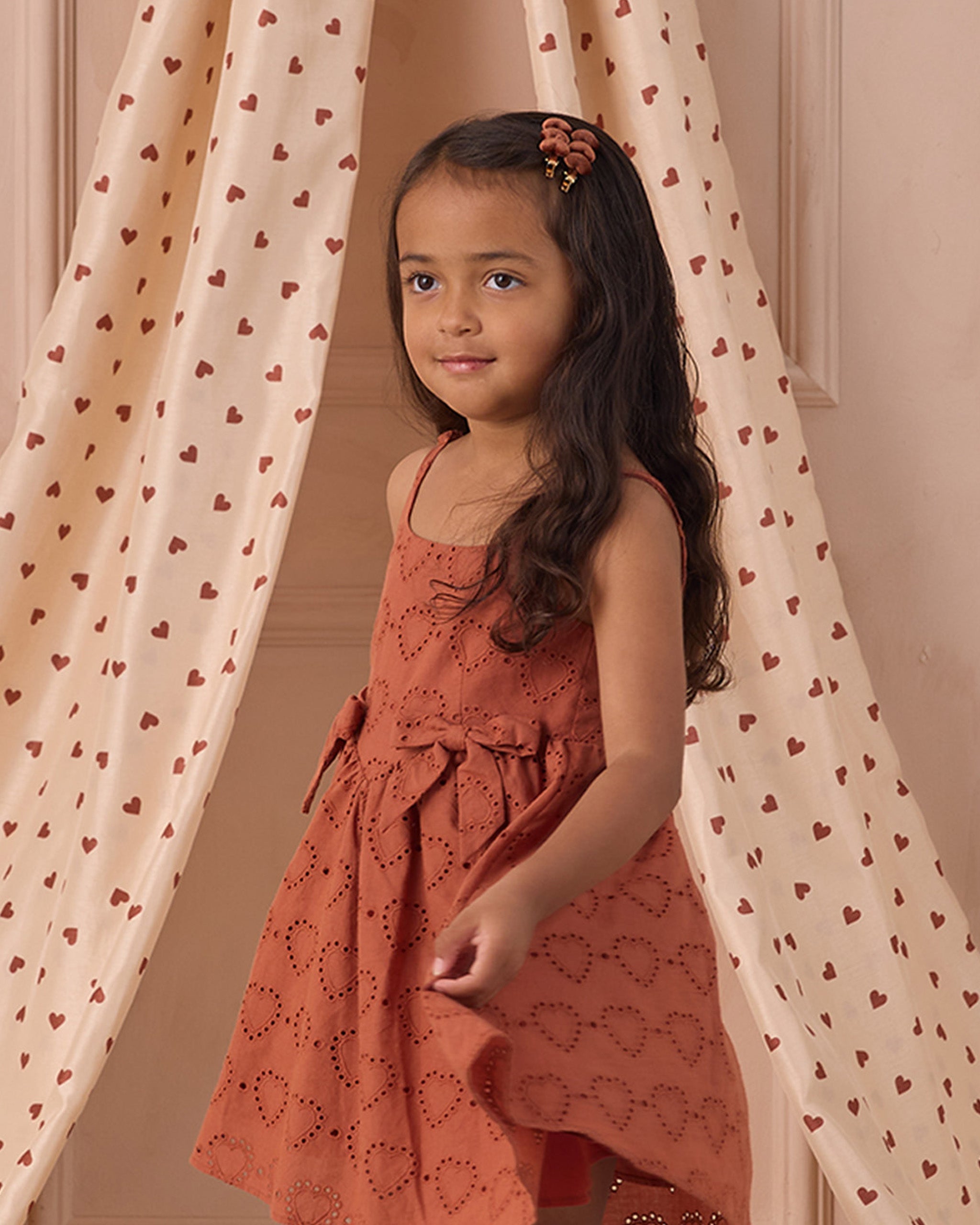 Rylee + Cru ライリーアンドクルー ベビー服 子供服 ベルベットハートクリップ　レッド