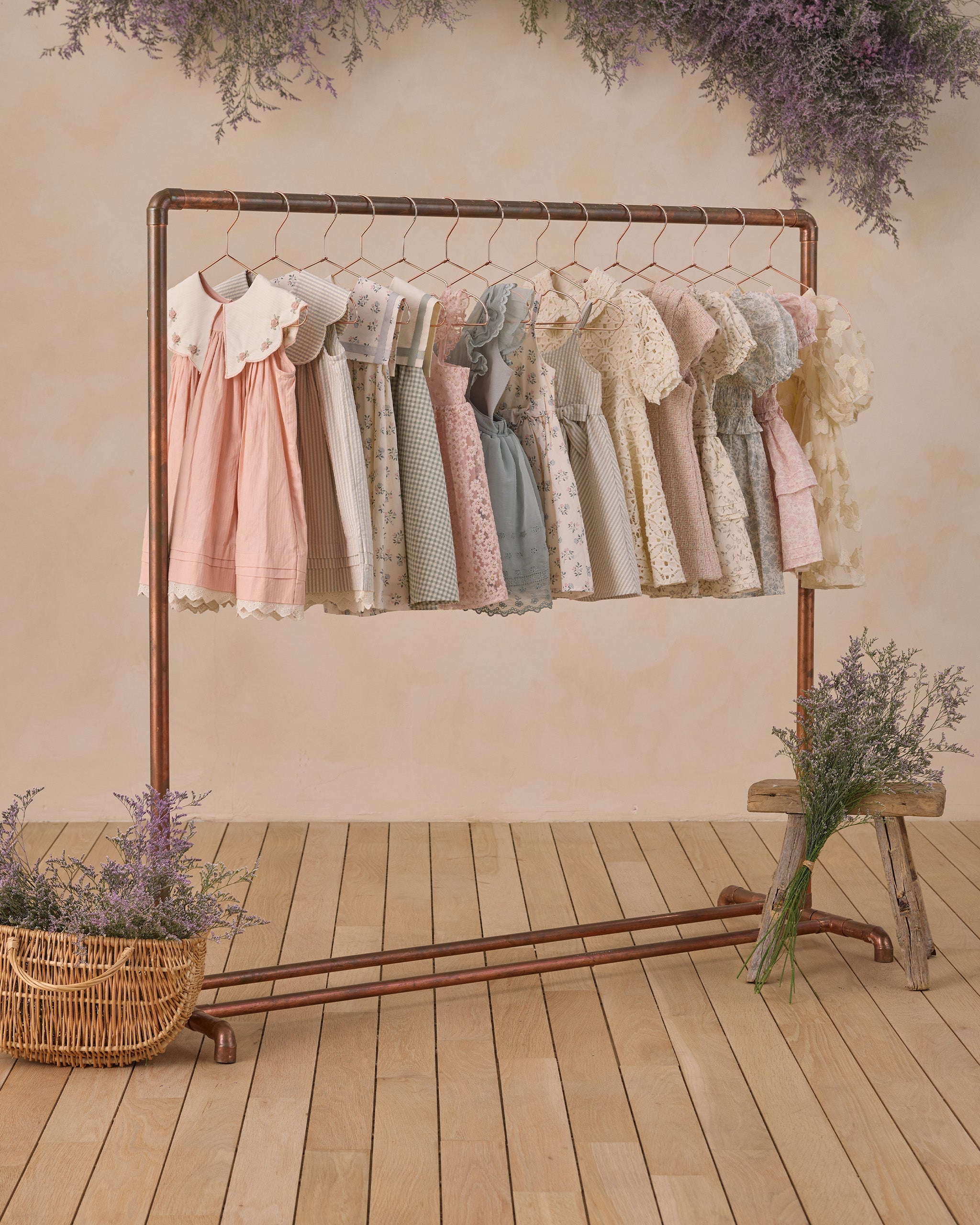 Rylee + Cru ライリーアンドクルー ベビー服 子供服 フローレンスドレス　スカイストライプ