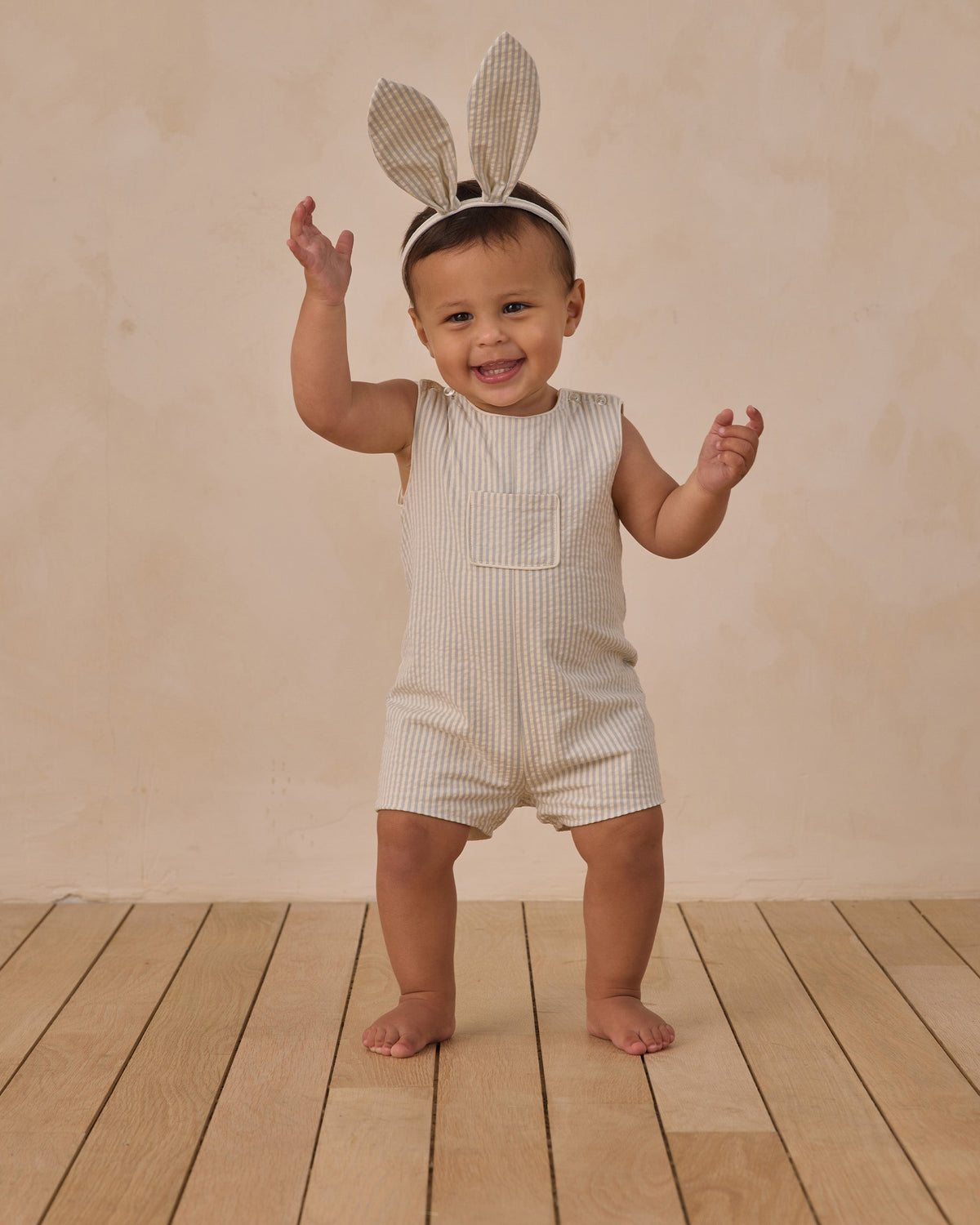 Rylee + Cru ライリーアンドクルー ベビー服 子供服 ジョージーロンパース　スカイストライプ