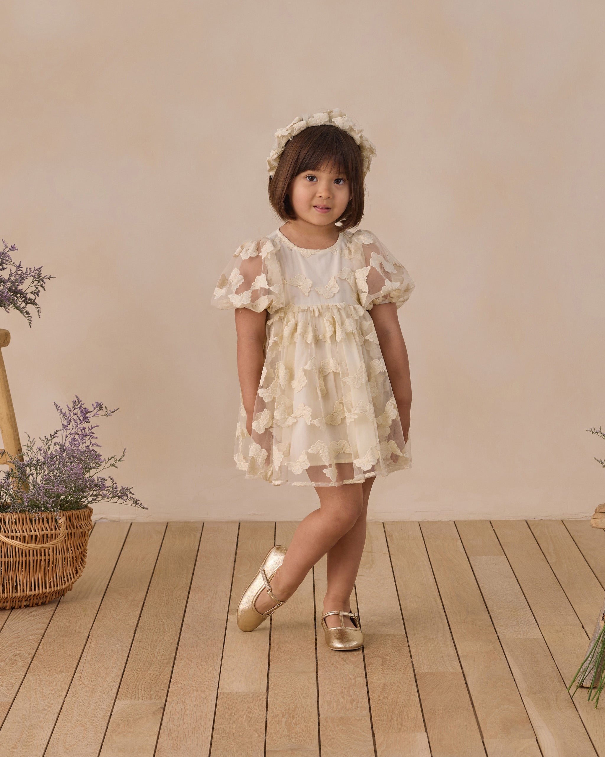 Rylee + Cru ライリーアンドクルー ベビー服 子供服 ギャザーヘッドバンド　ナチュラル
