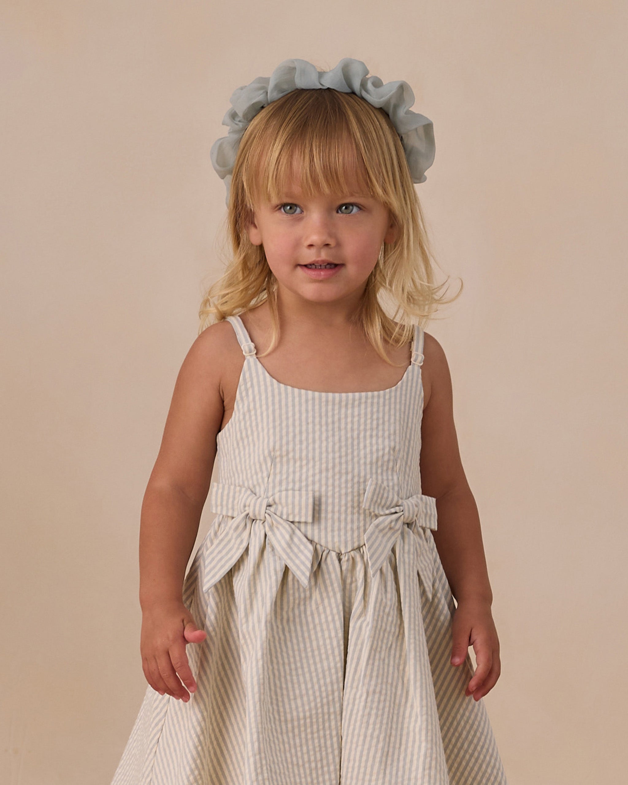 Rylee + Cru ライリーアンドクルー ベビー服 子供服 ギャザーヘッドバンド　SKY