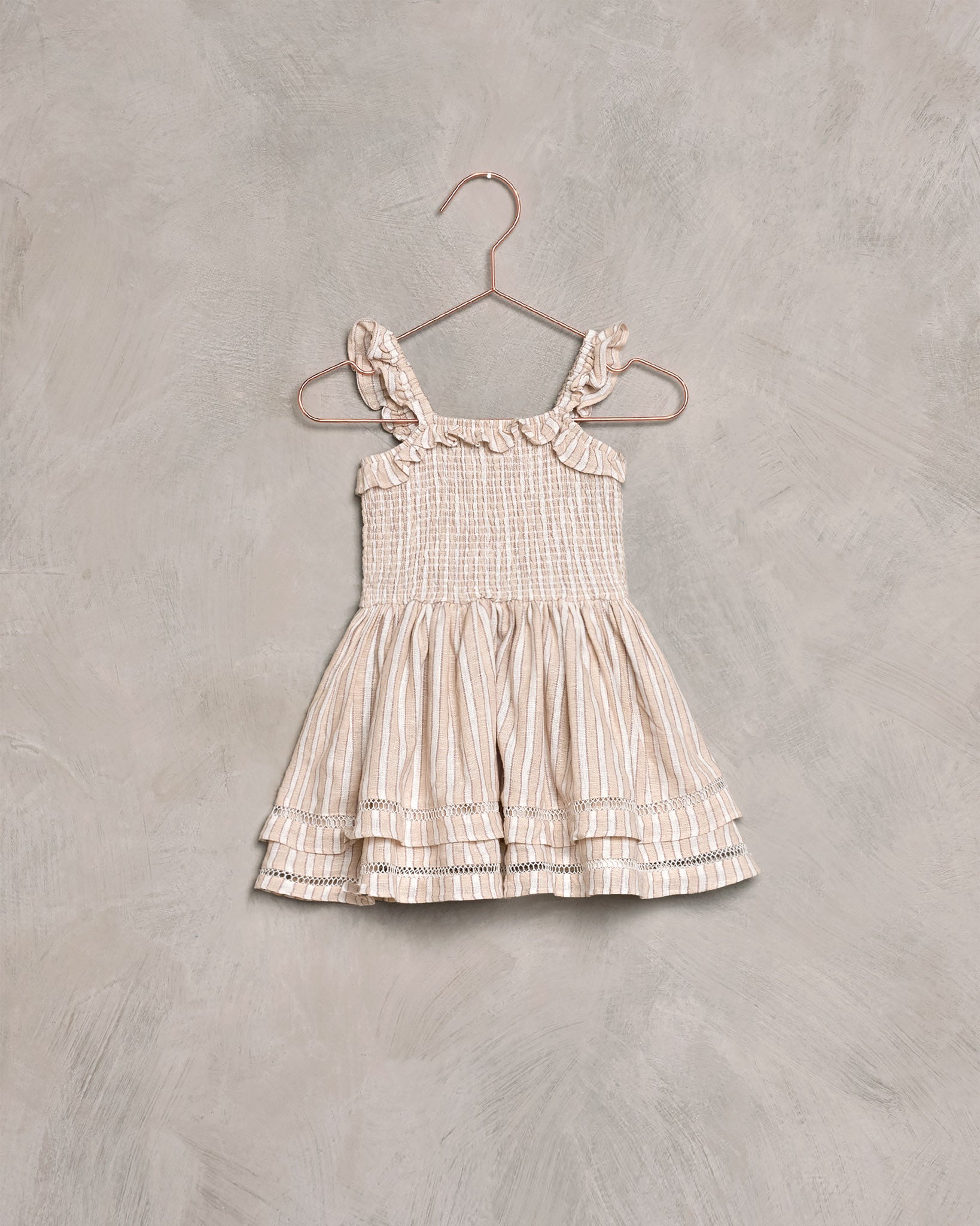 Birdie Dress | Ecru / Cafe Stripe