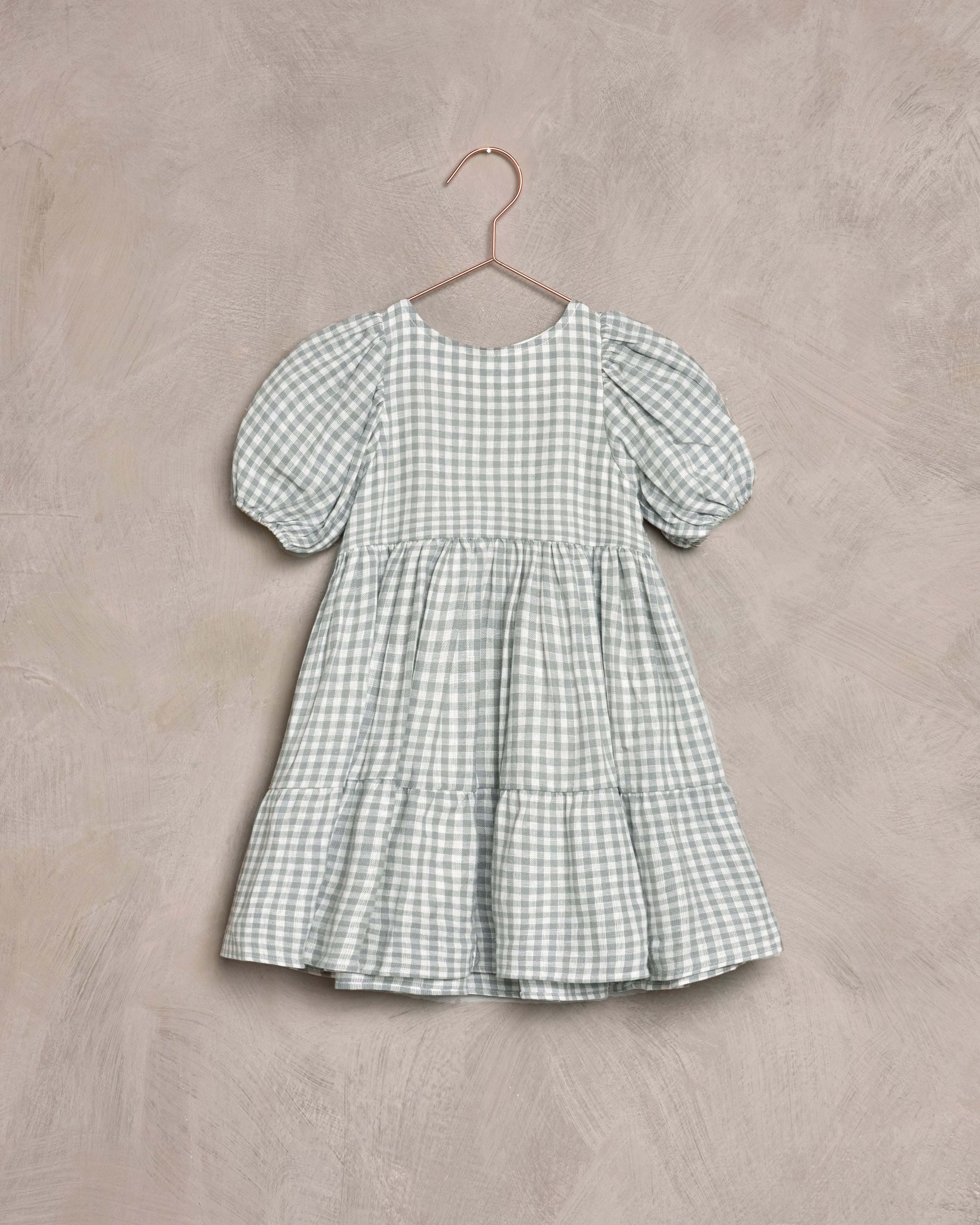 Chloe Dress | Dusty Blue Gingham