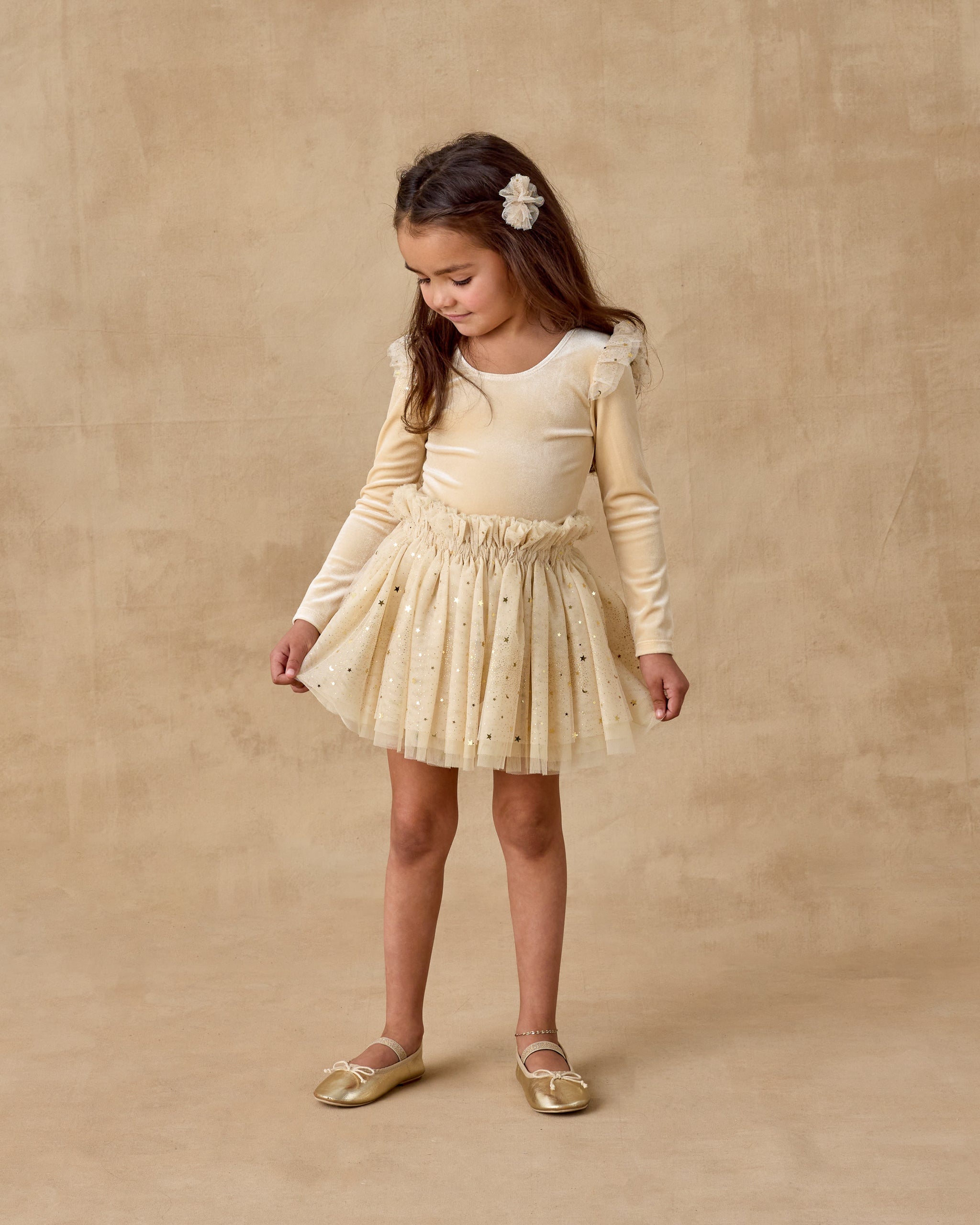 Rylee + Cru ライリーアンドクルー ベビー服 子供服  フラッターチュールクリップ　シャンパンスター