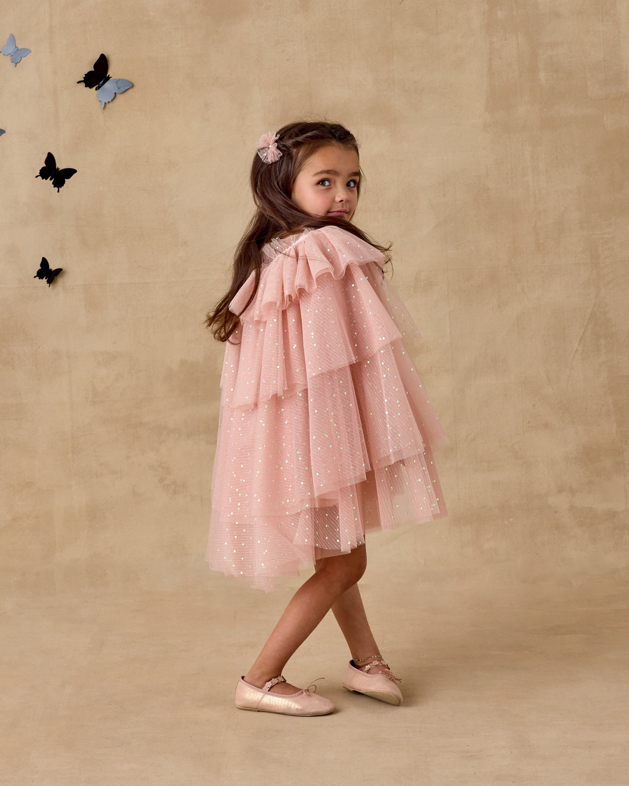 Rylee + Cru ライリーアンドクルー ベビー服 子供服  フラッターチュールクリップ　ローズ