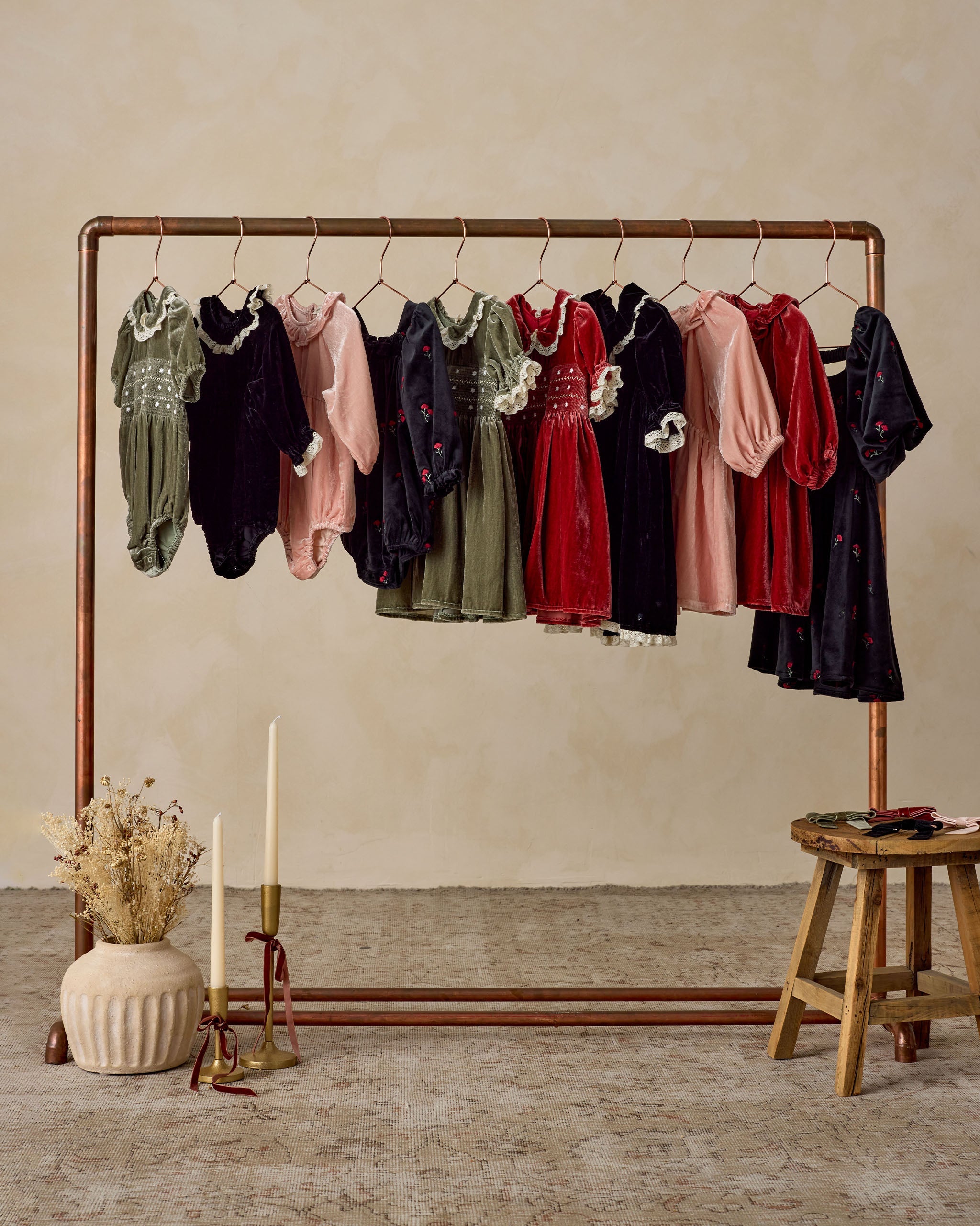 Rylee + Cru ライリーアンドクルー ベビー服 子供服  アネット ロンパース　ベルベット フローラル