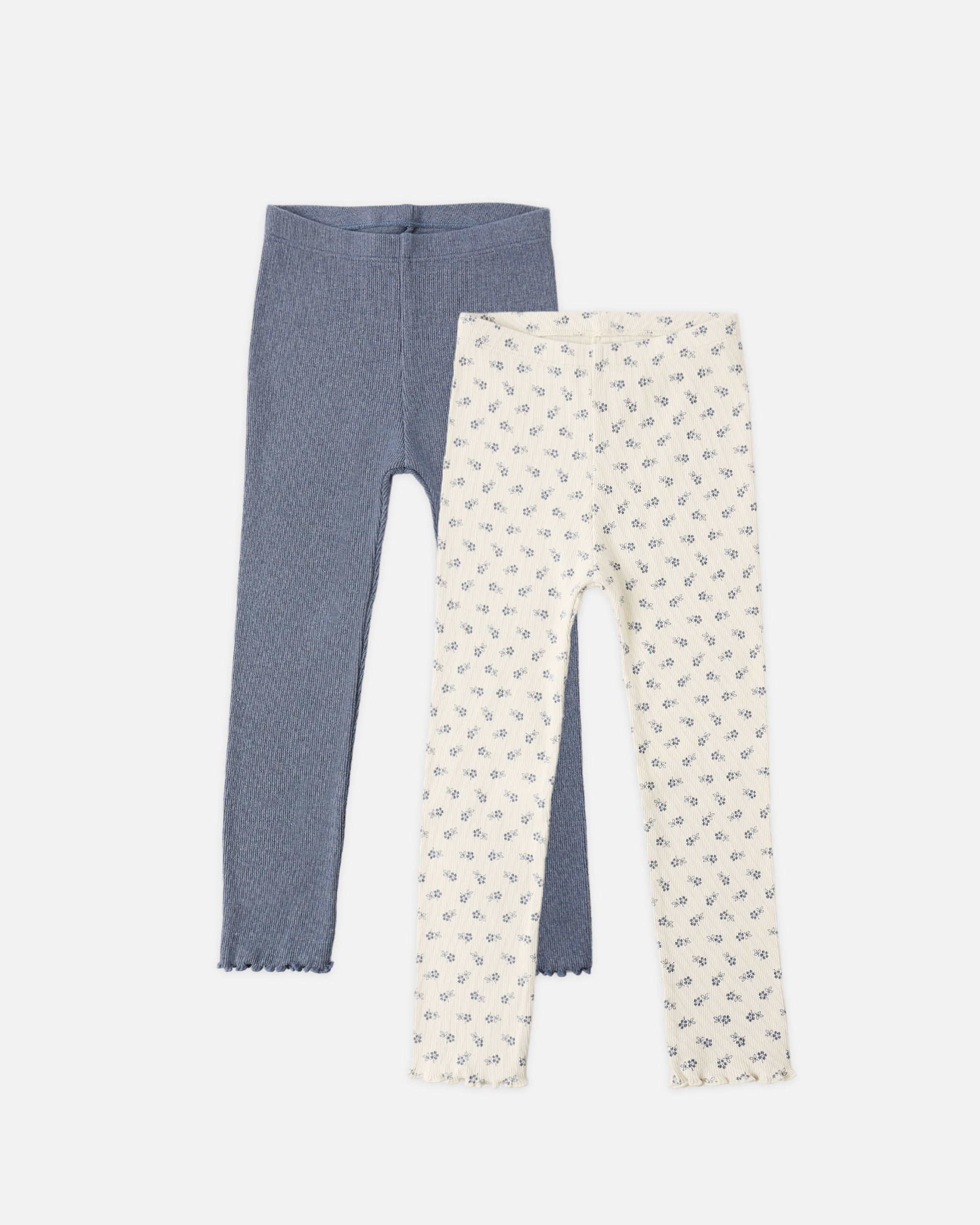 Rylee + Cru ライリーアンドクルー ベビー服 子供服 リブレギンスセット　ナチュラルブルーディッツィー　ヘザーマリン