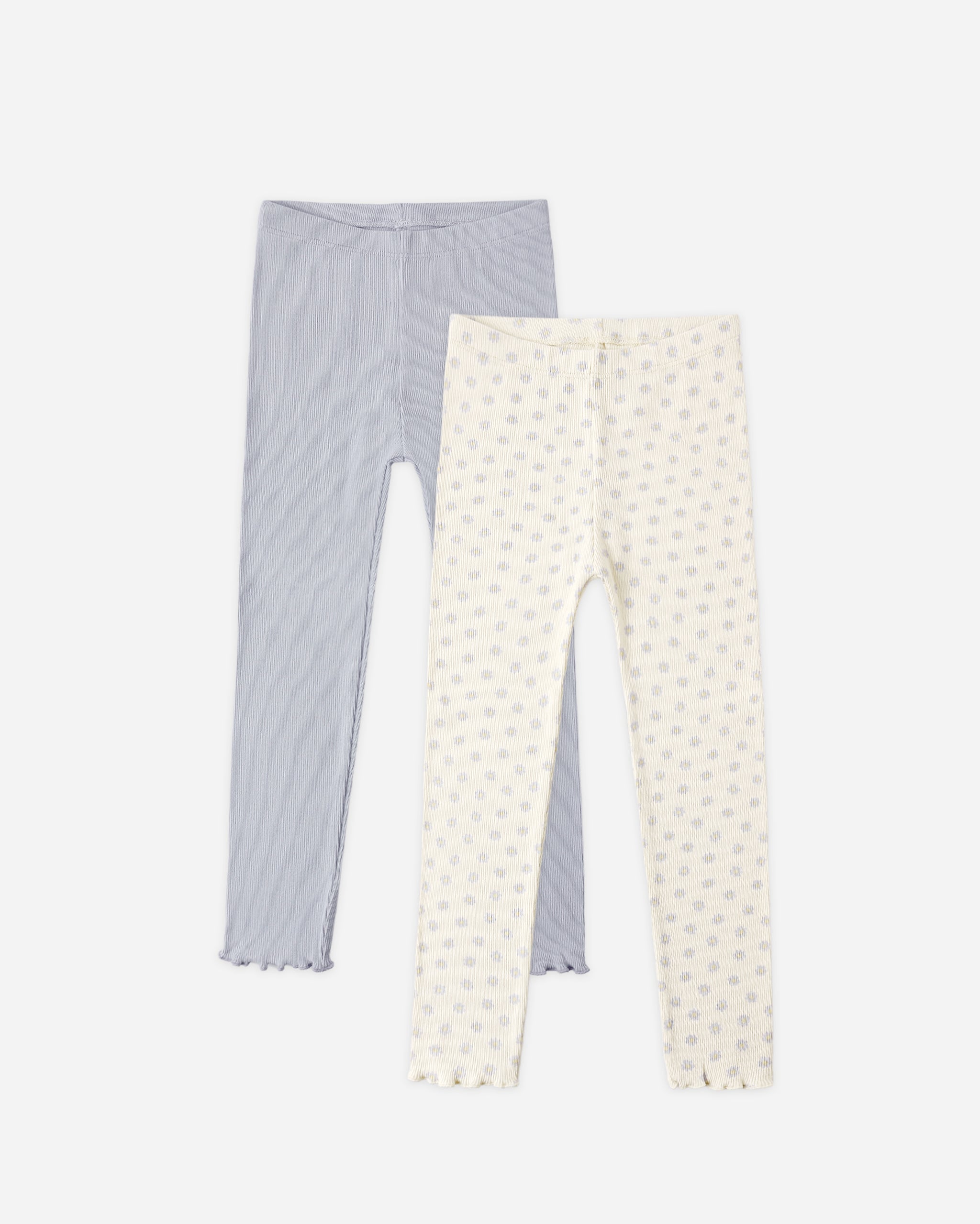 Rylee + Cru ライリーアンドクルー ベビー服 子供服 リブレギンスセット　ナチュラル、ペリウィンクル