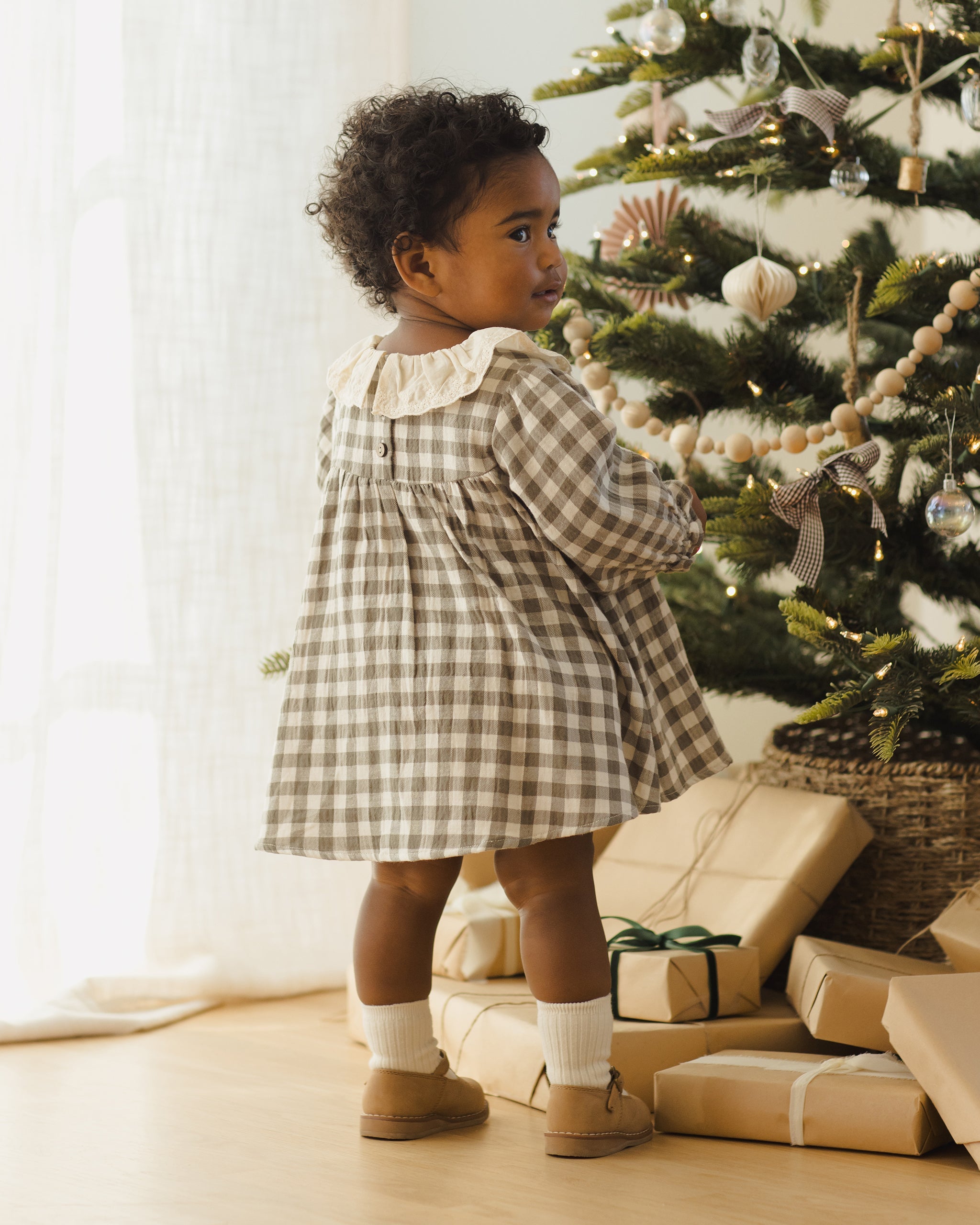 Rylee + Cru ライリーアンドクルー ベビー服 子供服  キャリードレス　フォレストチェック